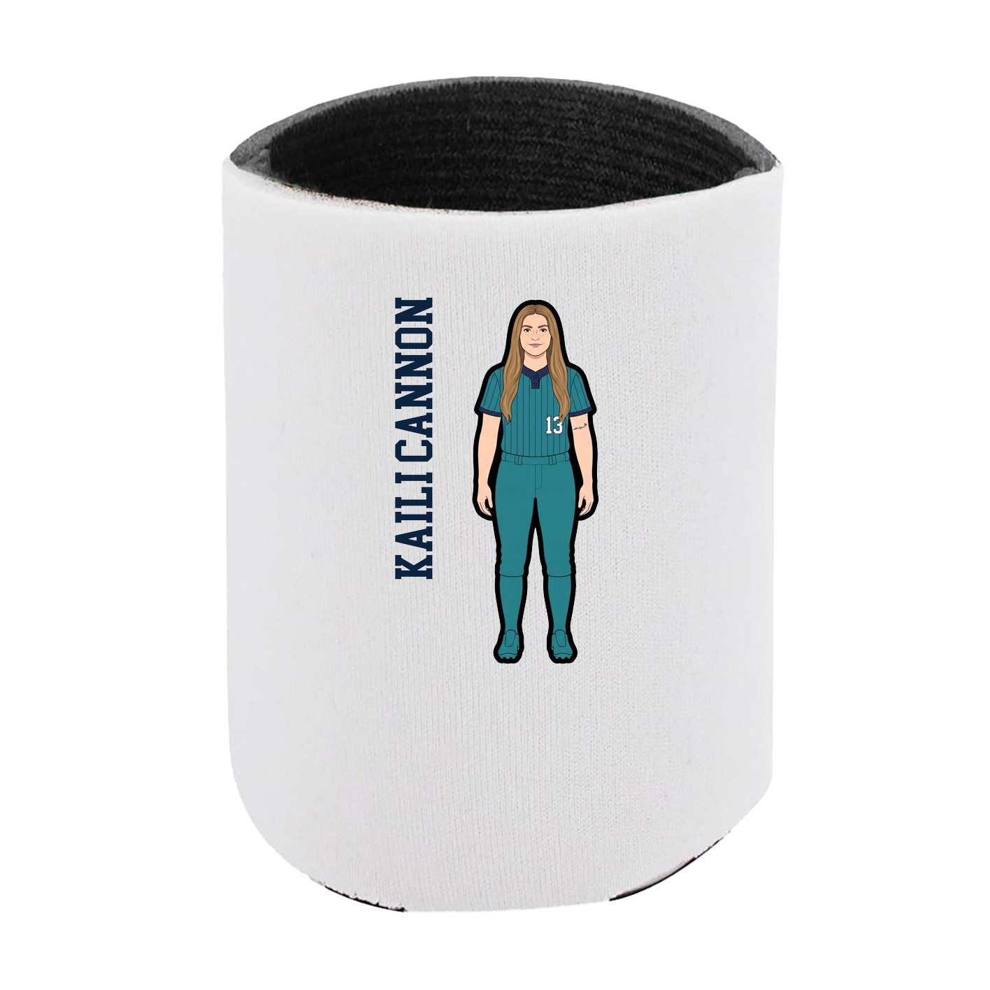 Can Holder — Name Vertical in White