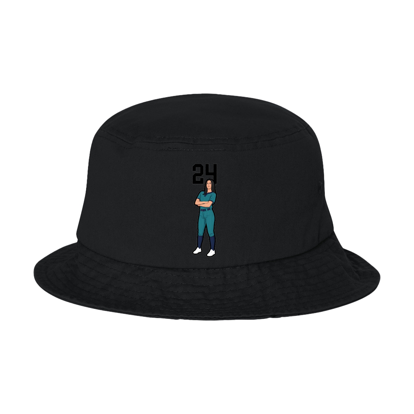 Bucket Cap — Number Top in Black
