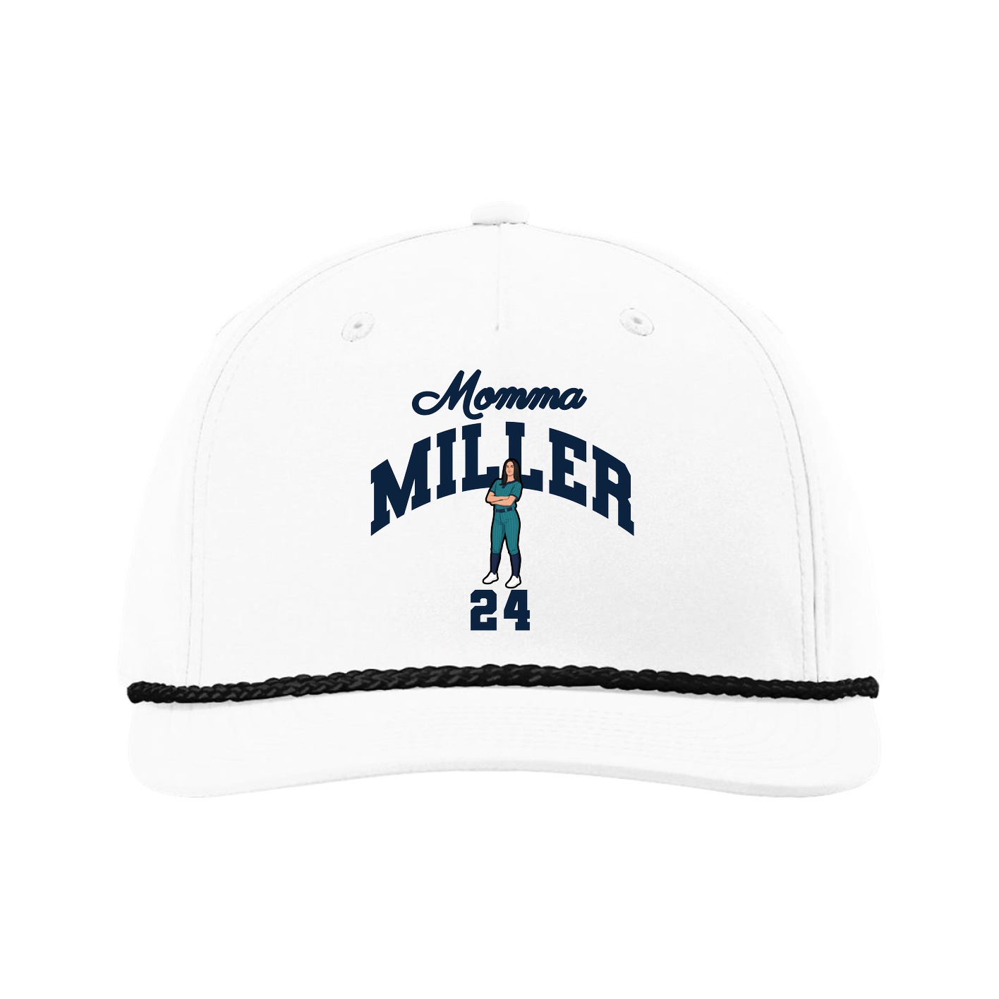Five-Panel Classic Rope Cap — Mothers Day Arch in White