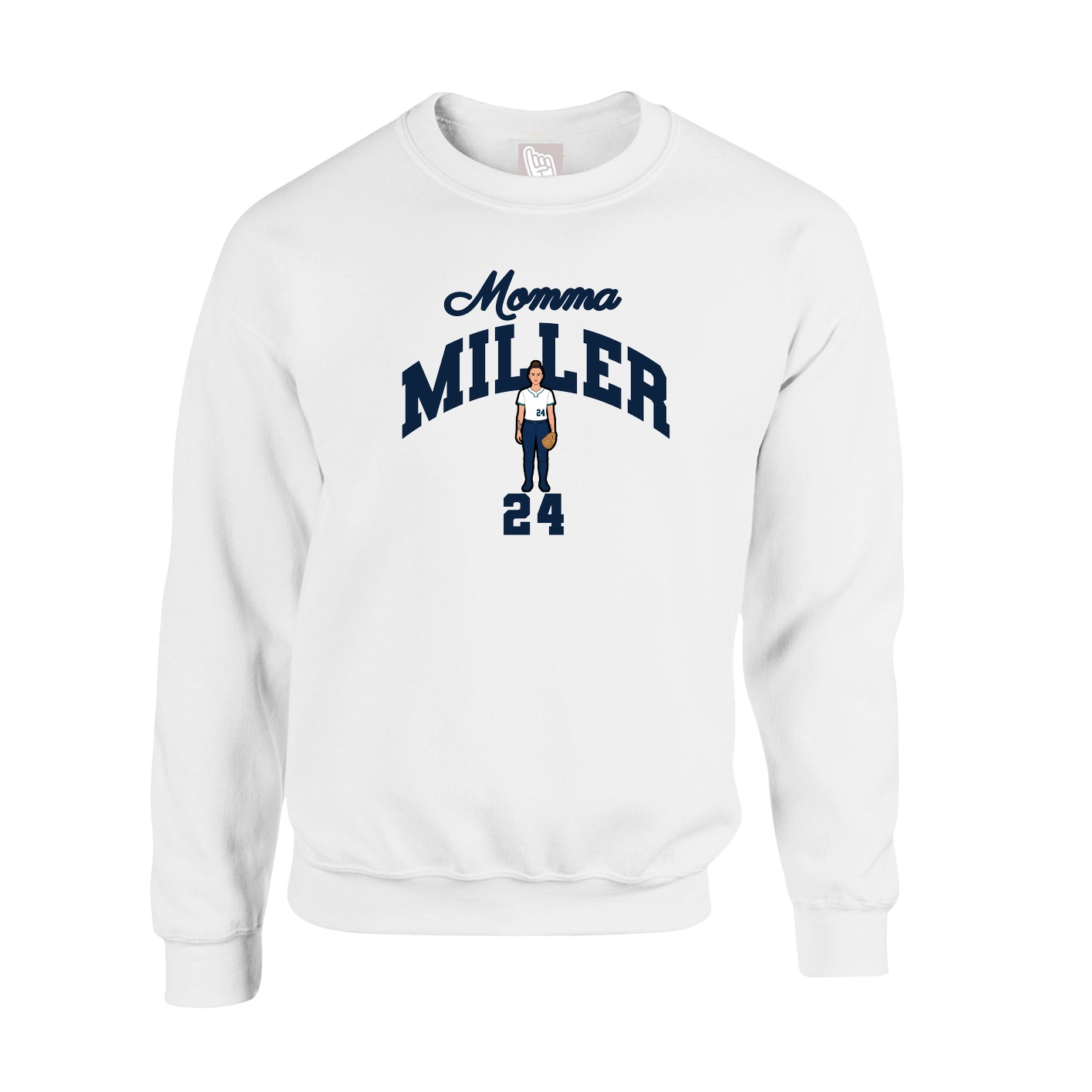 Fleece Crew — Mothers Day Arch in White