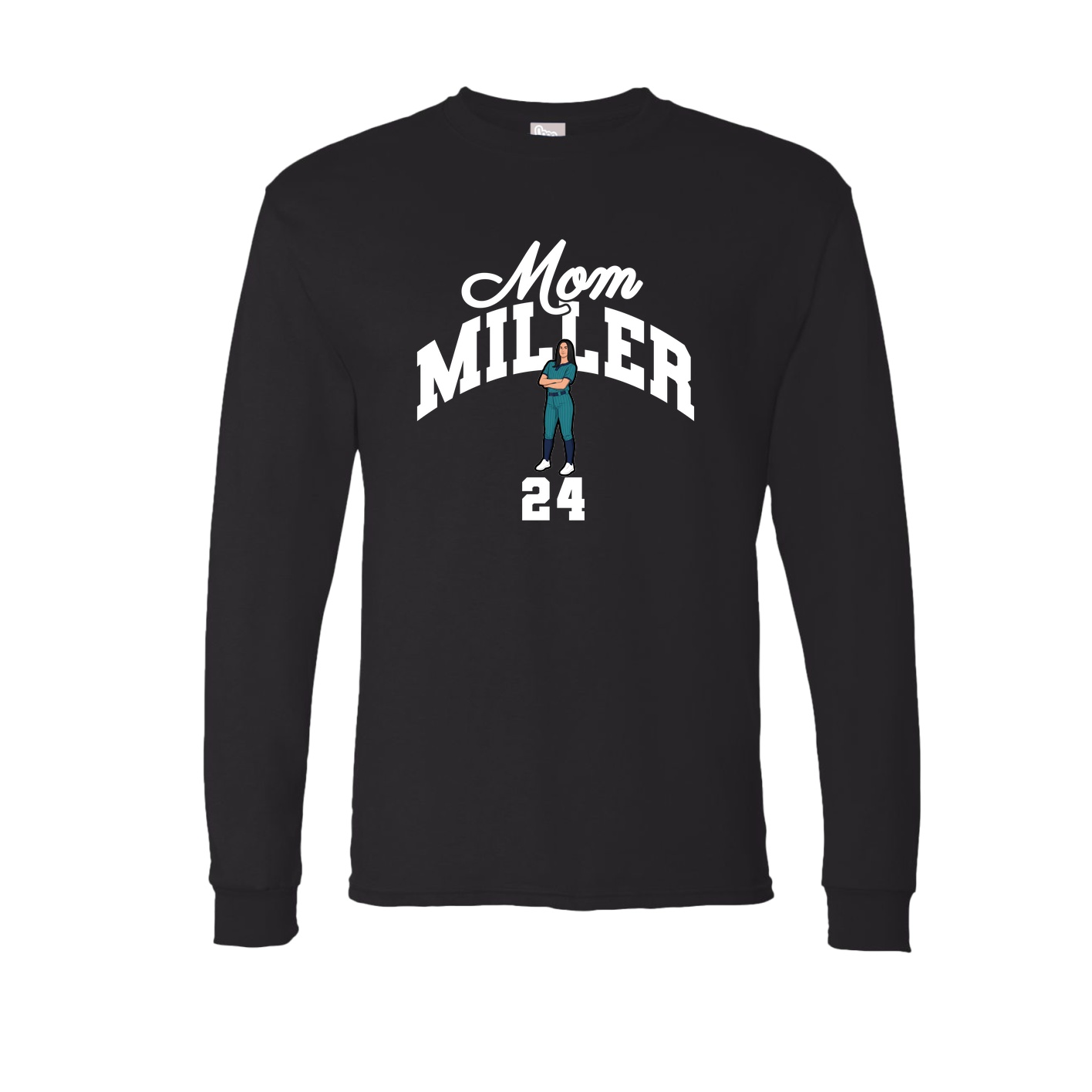 Long Sleeve Tee — Mothers Day Arch in Black