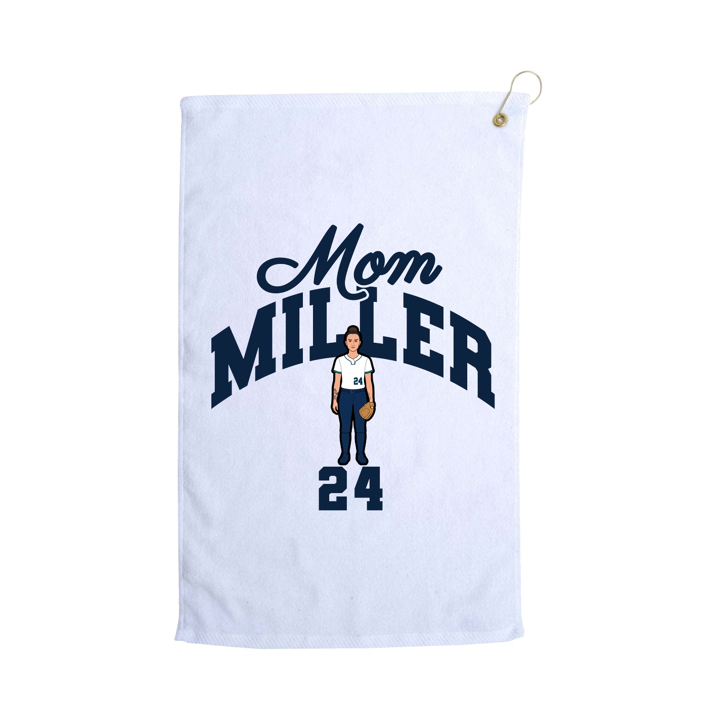 Golf Towel — Mothers Day Arch in White