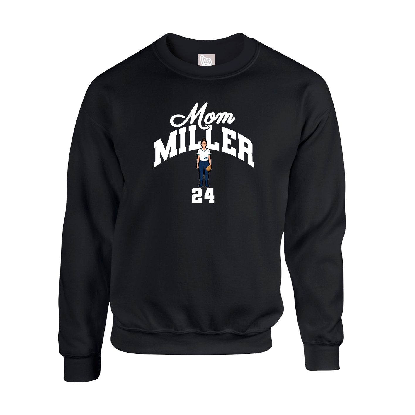 Fleece Crew — Mothers Day Arch in Black