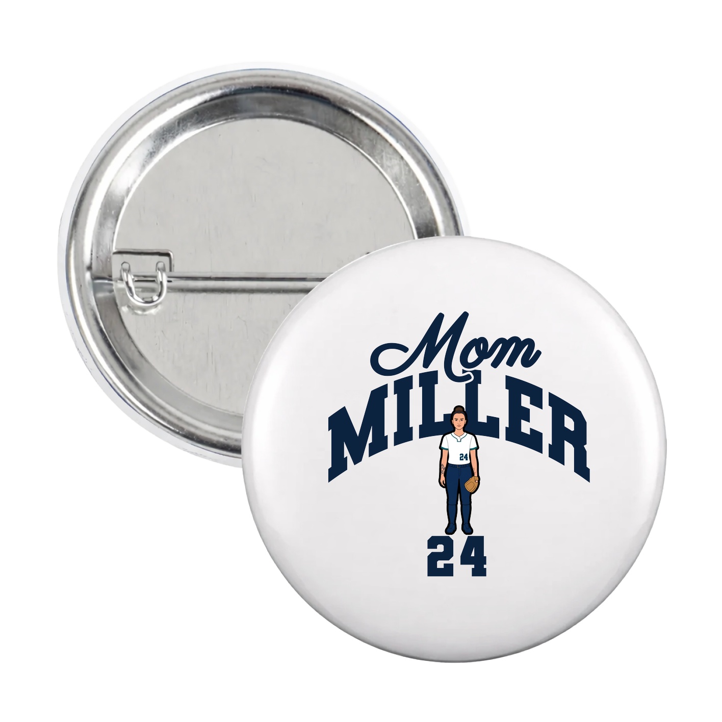 Game Day Button — Mothers Day Arch in White