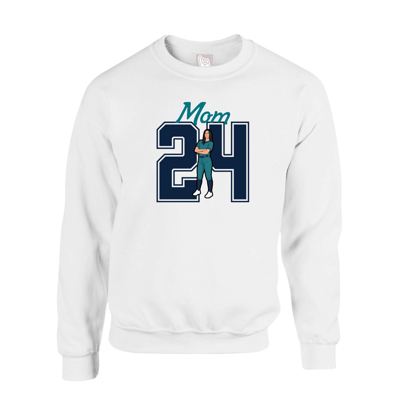 Fleece Crew — Mothers Day Shirsey in White
