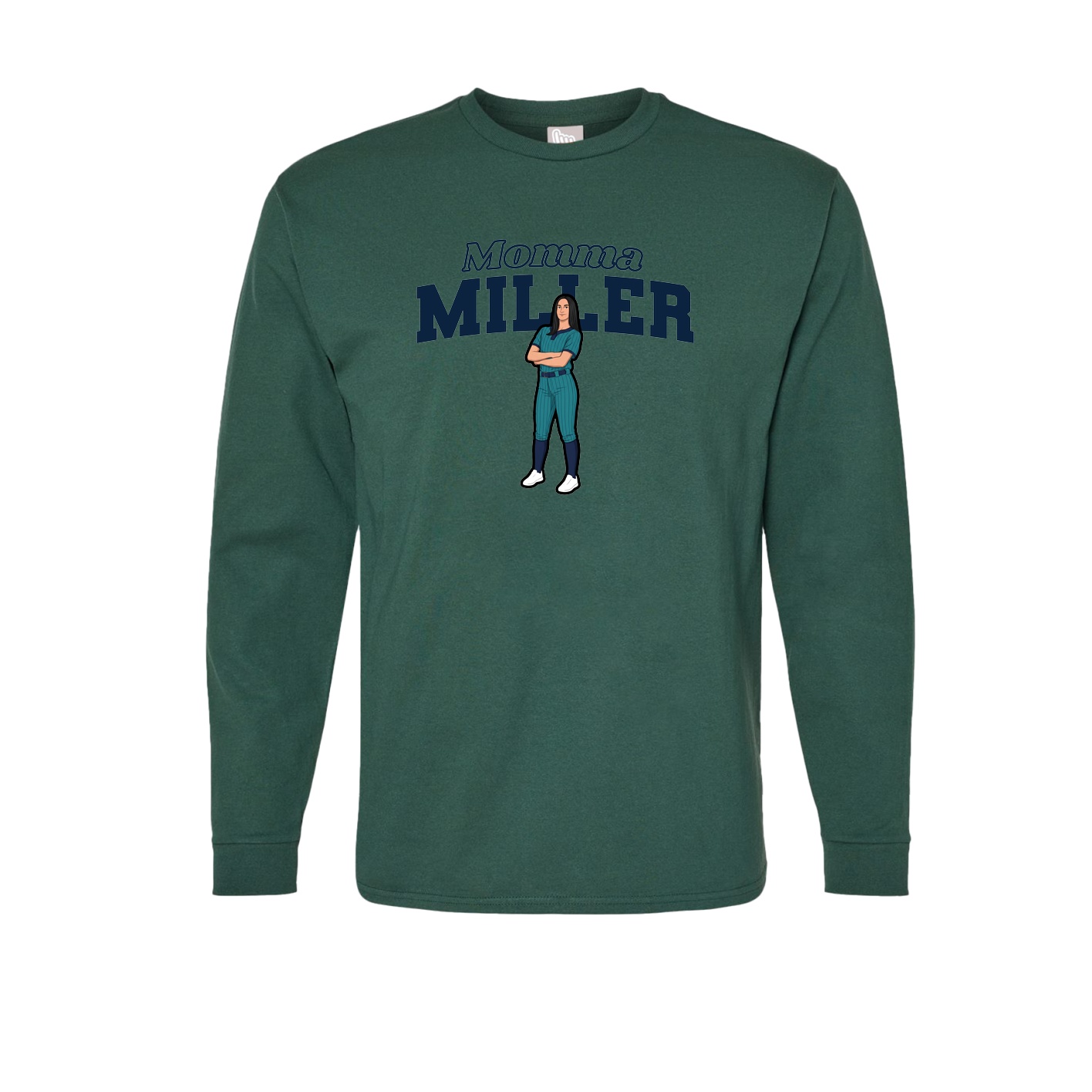 Long Sleeve Tee — Mothers Day Block in Green