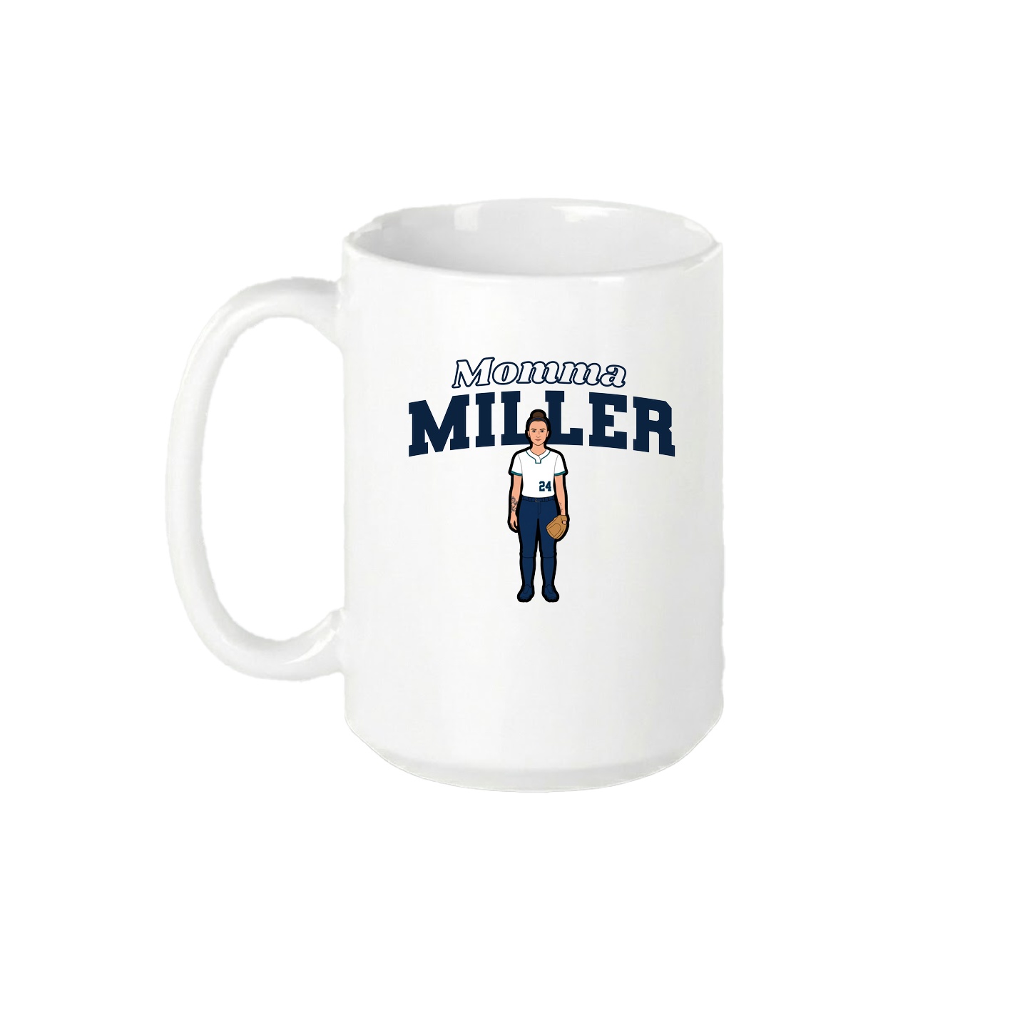 15oz Coffee Mug — Mothers Day Block in White