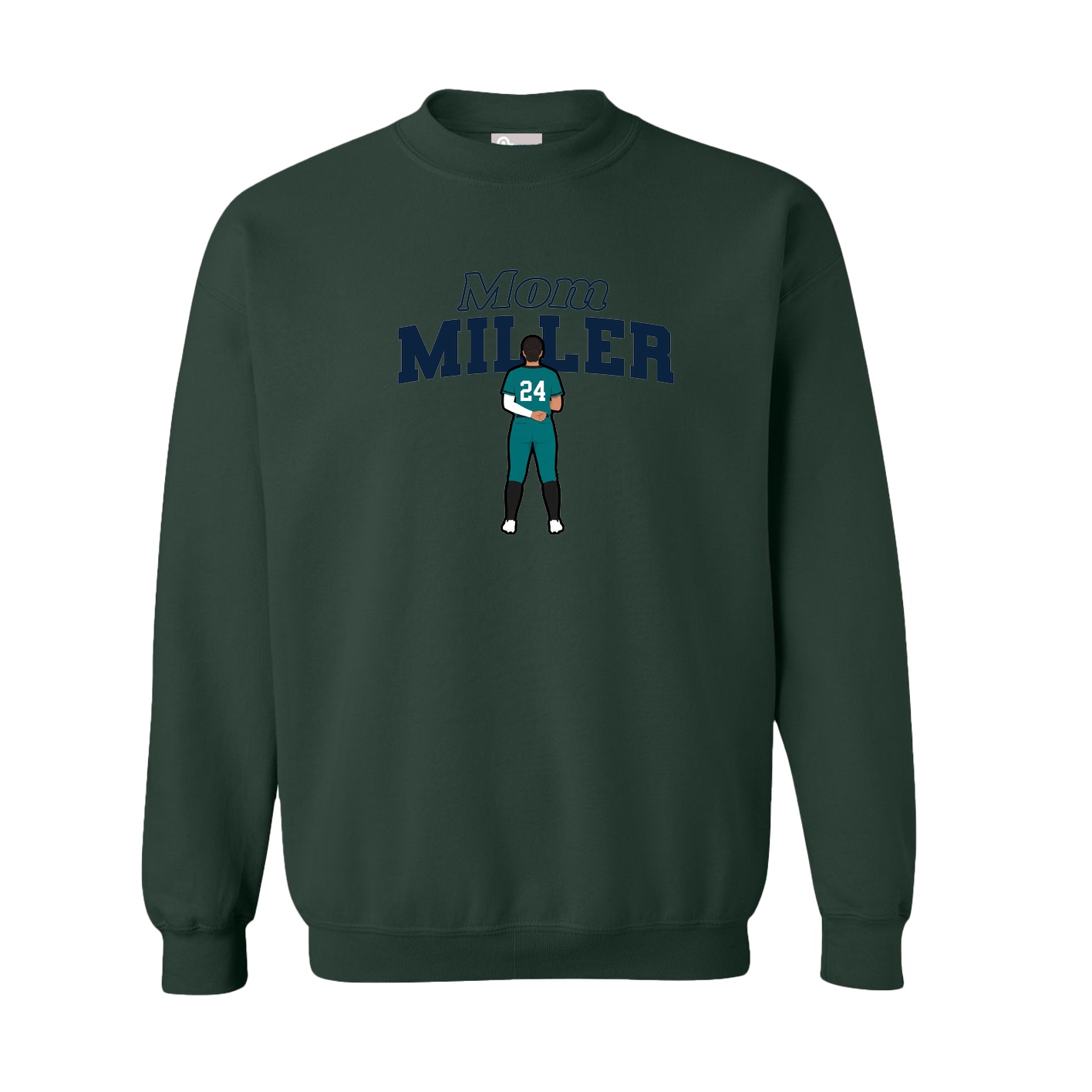 Fleece Crew — Mothers Day Block in Green