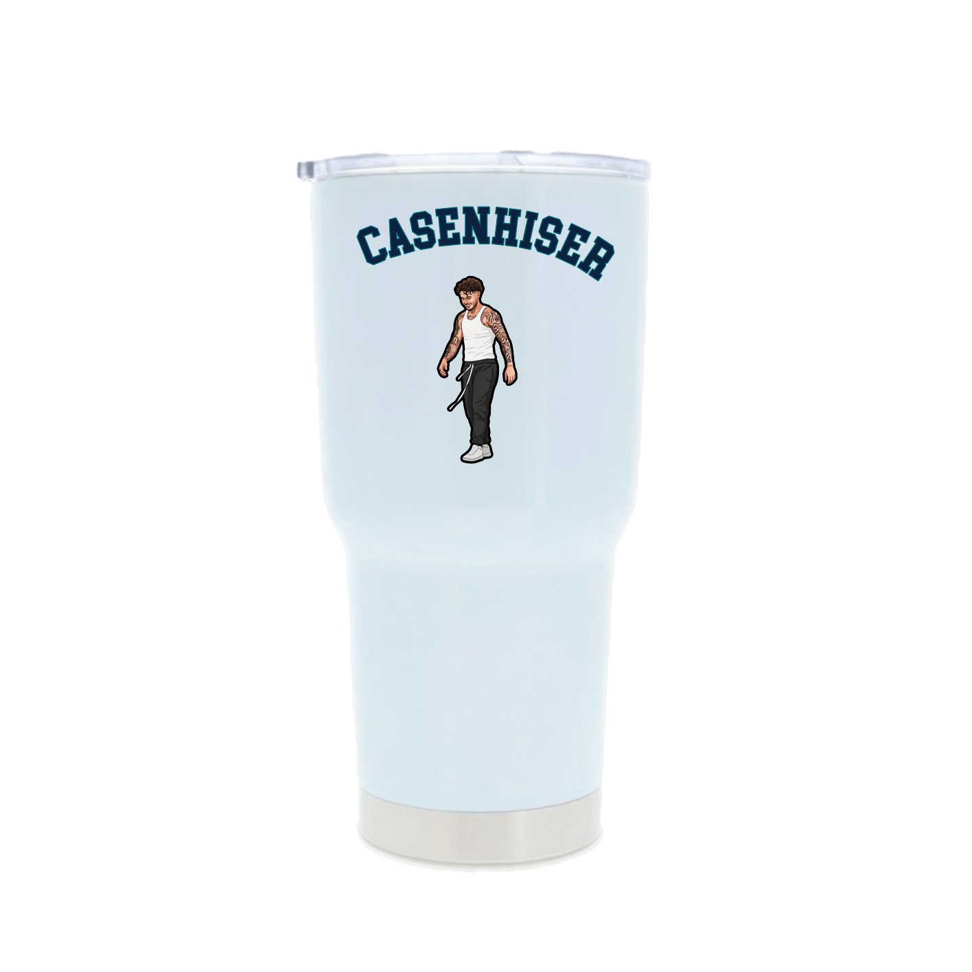 30oz Stainless Steel Tumbler — Shirsey Arch in White