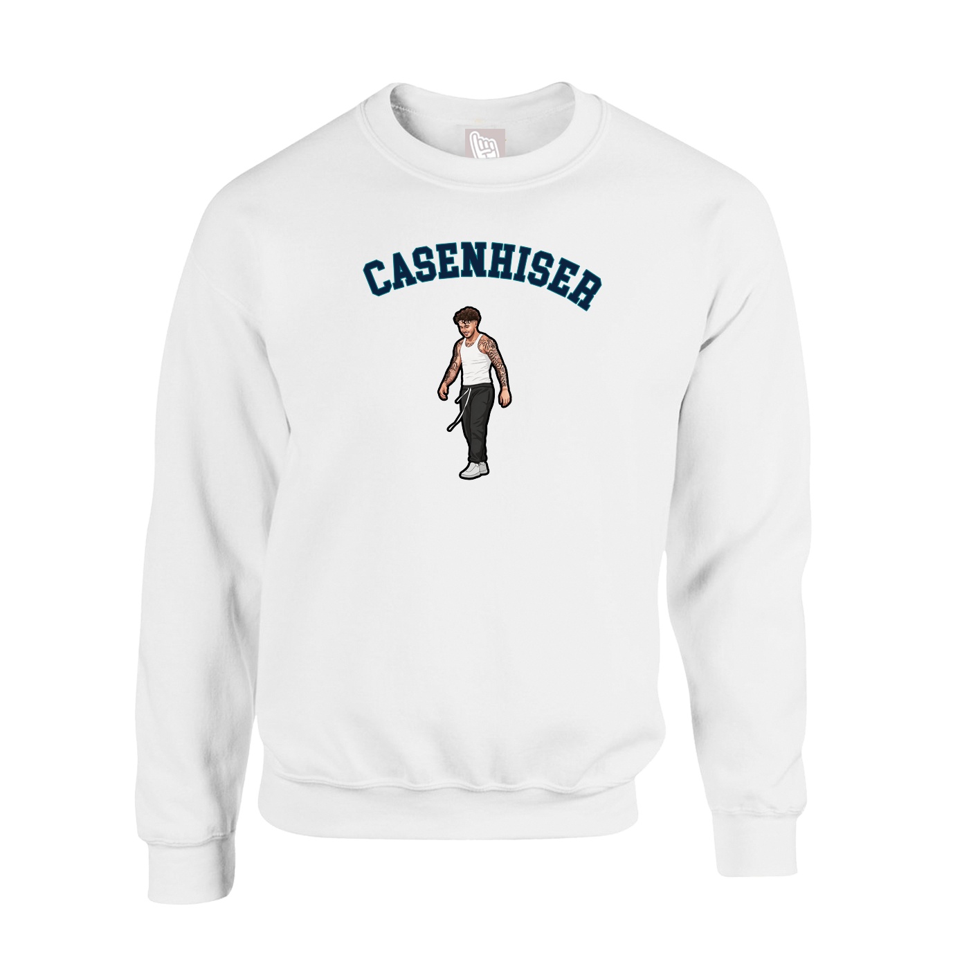 Fleece Crew — Shirsey Arch in White