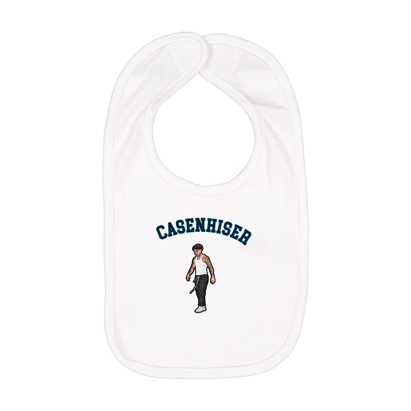 Infant Bib — Shirsey Arch in White