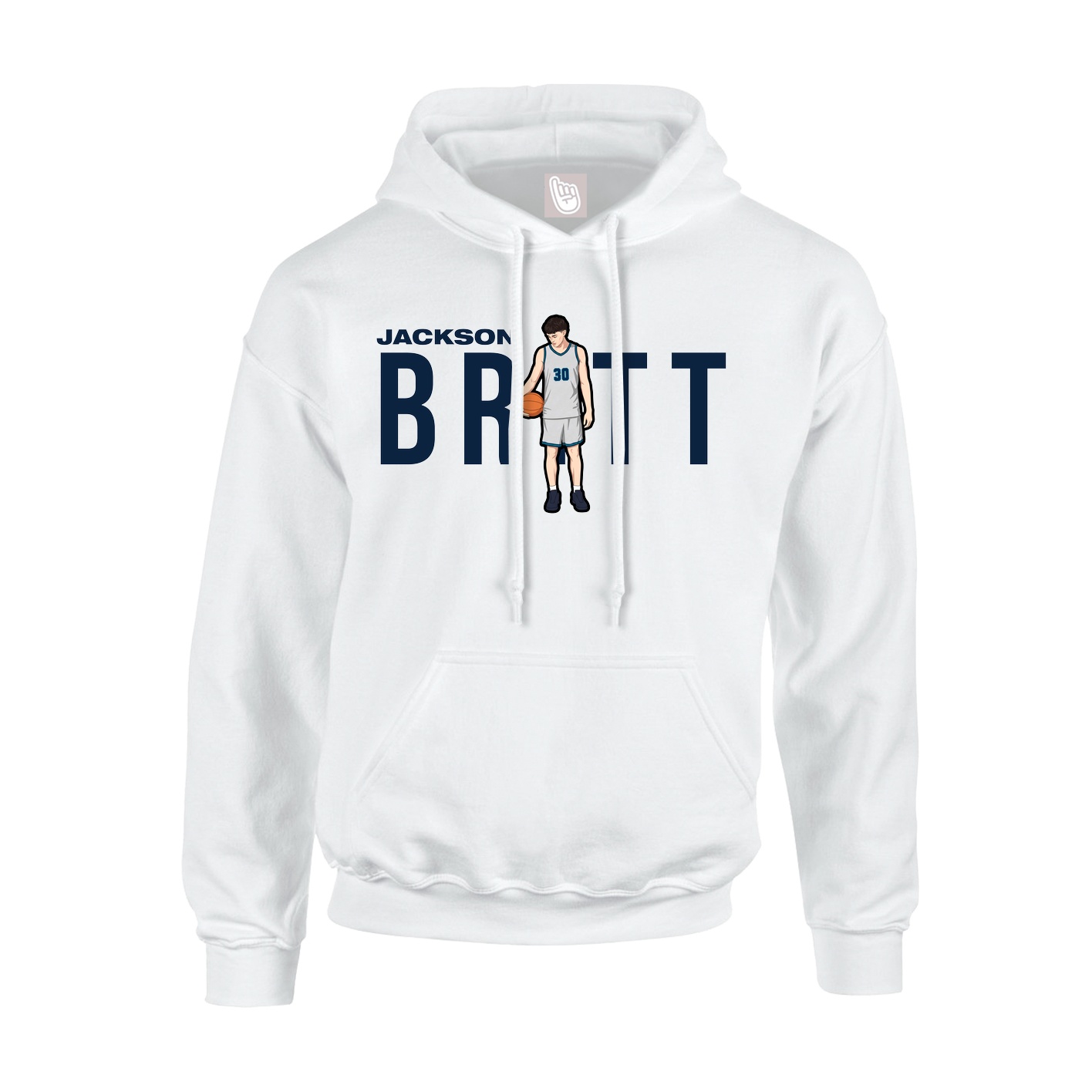 Hoodie — Player Name in White