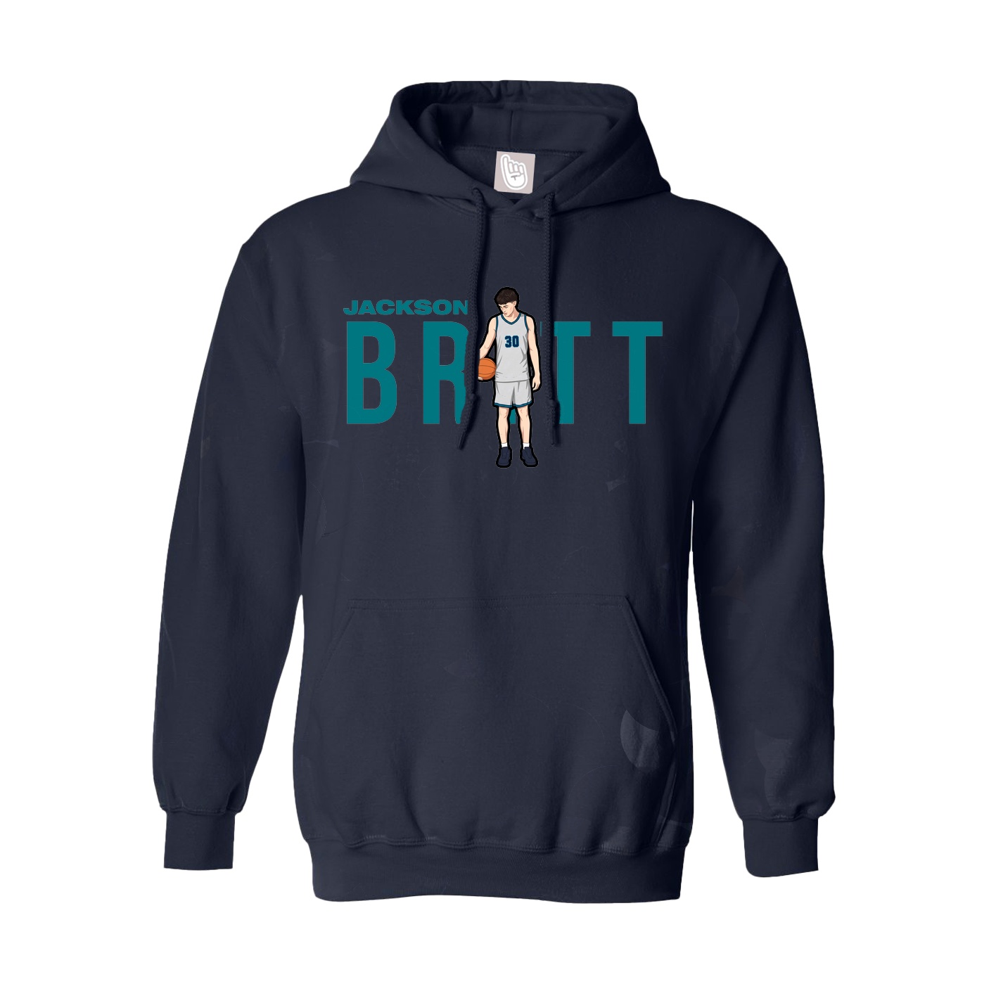 Youth Hoodie — Player Name in Navy