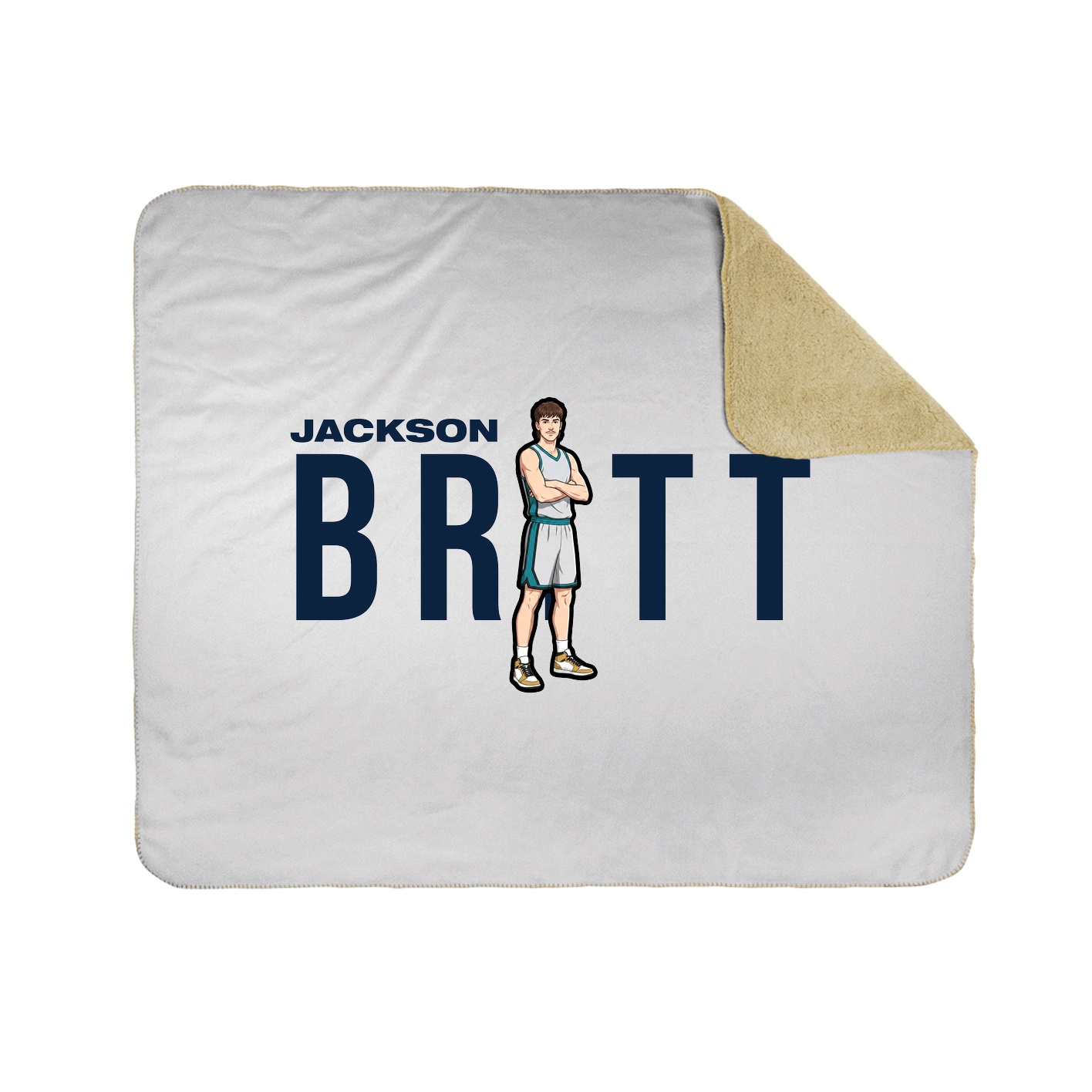 Throw Blanket — Player Name in White