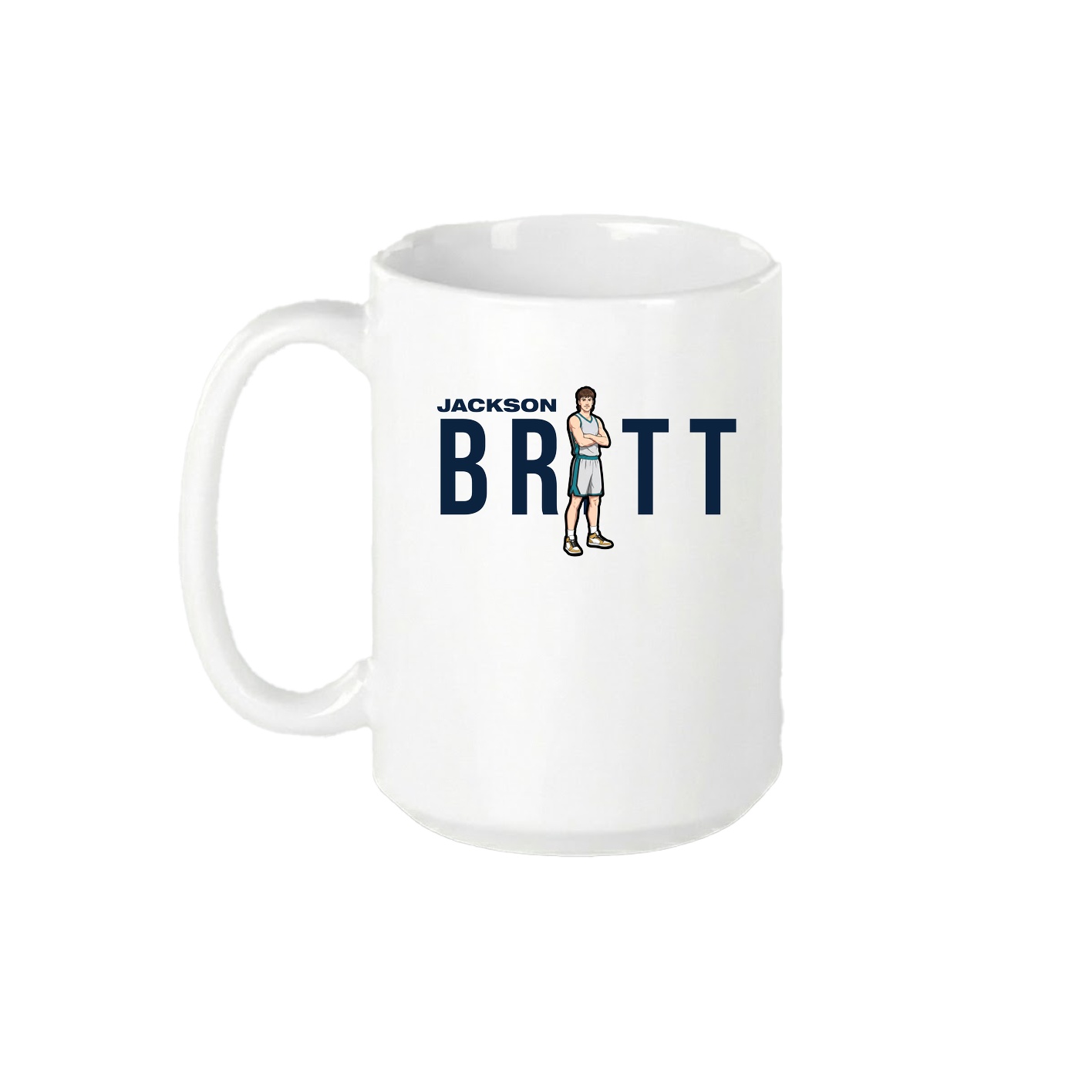 15oz Coffee Mug — Player Name in White