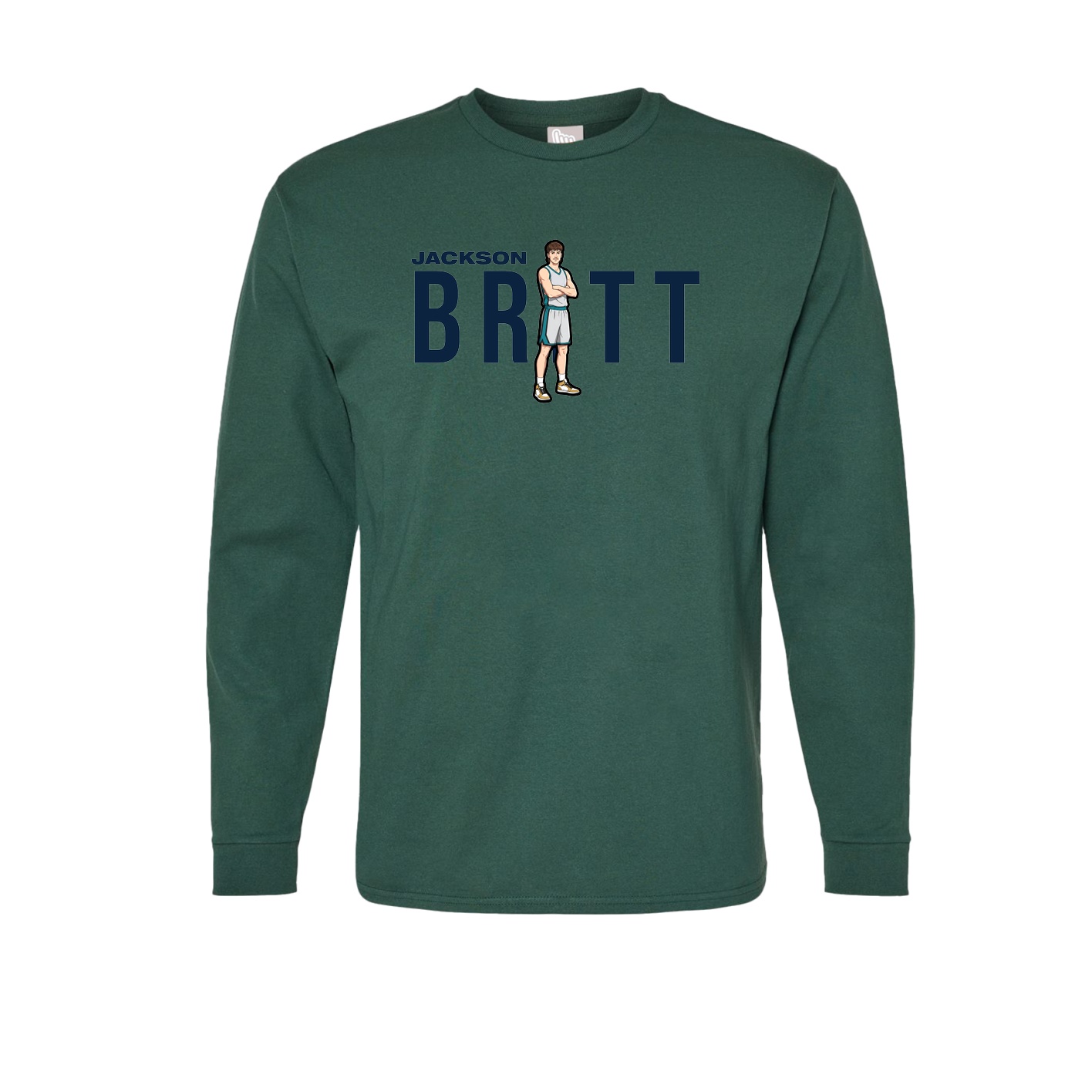 Long Sleeve Tee — Player Name in Green