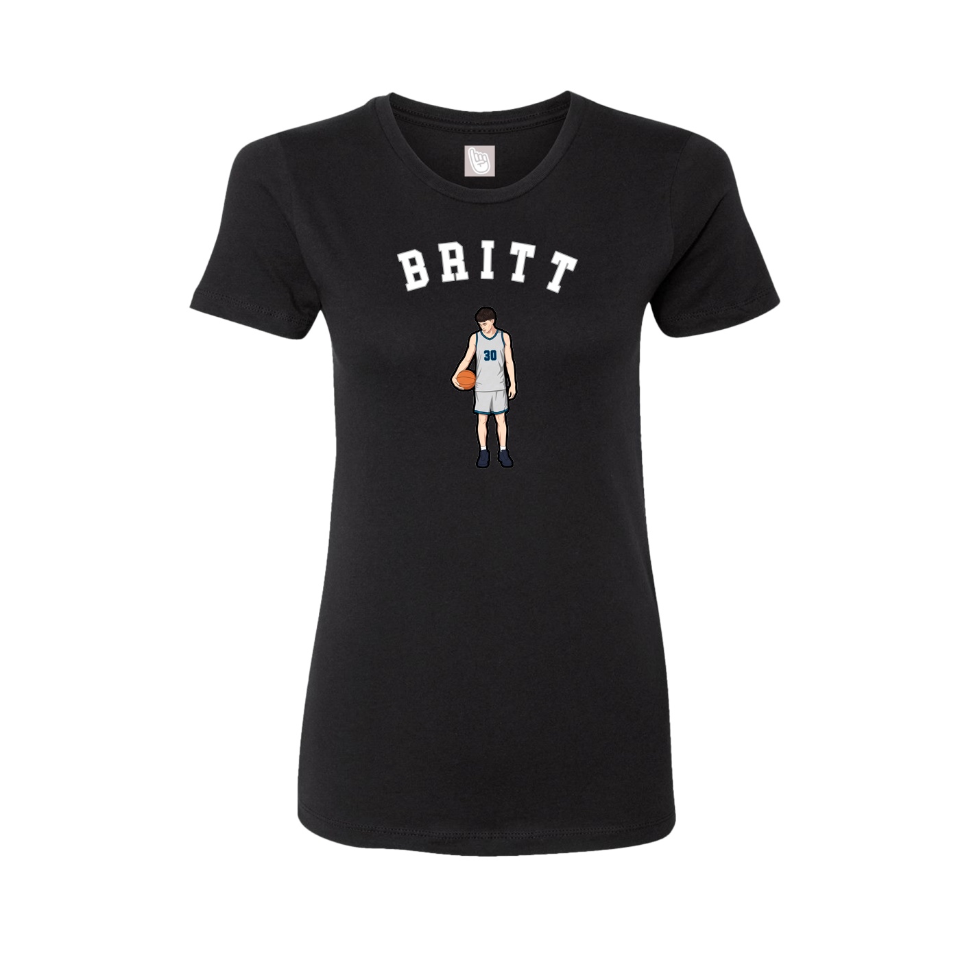 Fitted Women's Tee — Shirsey Arch in Black