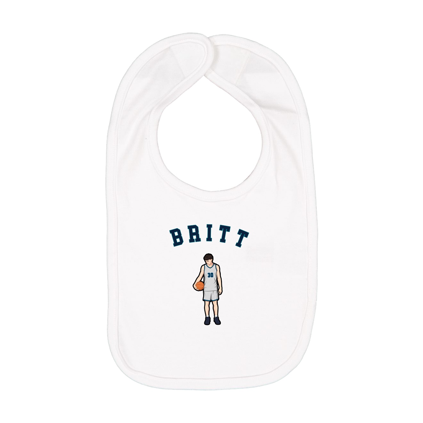 Infant Bib — Shirsey Arch in White