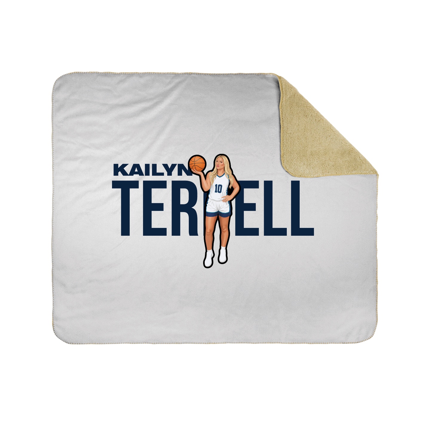 Throw Blanket — Player Name in White