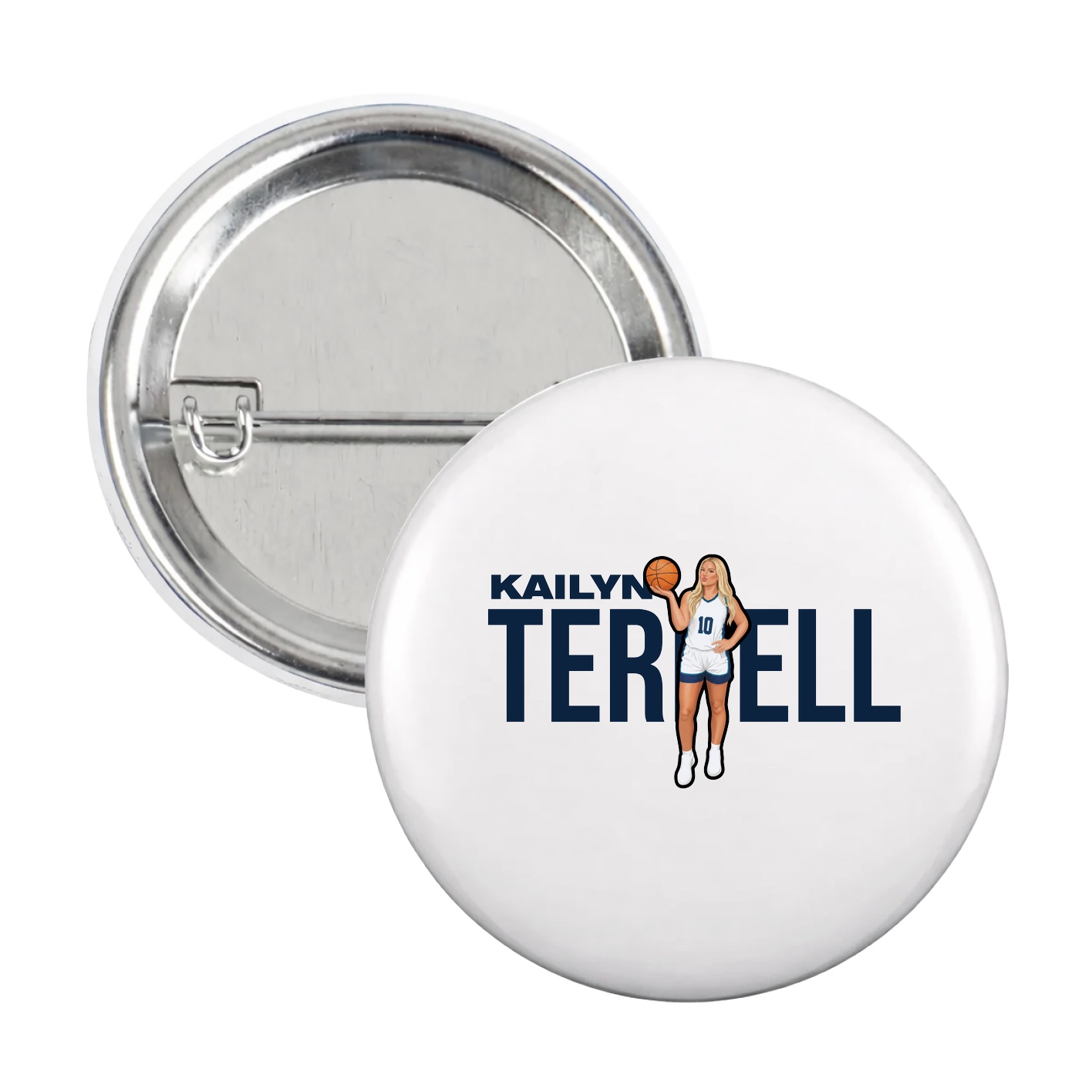 Game Day Button — Player Name in White