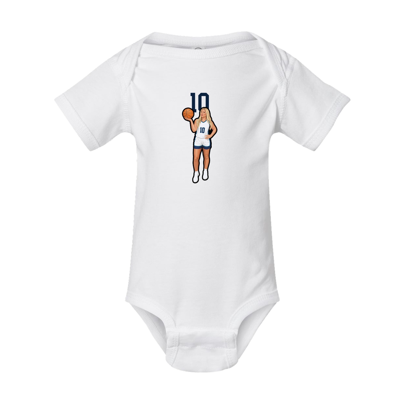 Baby Onesie — Number Top in White