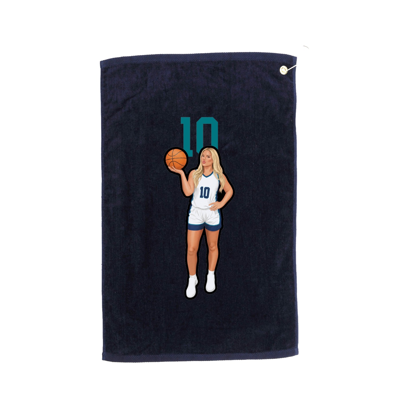 Golf Towel — Number Top in Navy