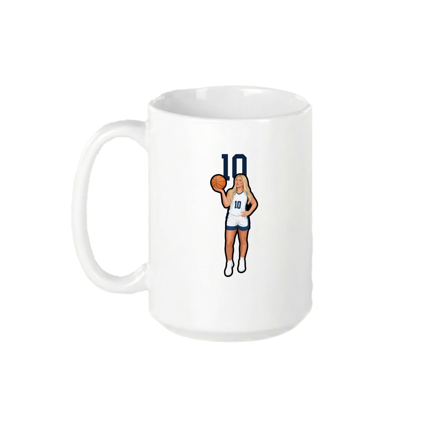 15oz Coffee Mug — Number Top in White