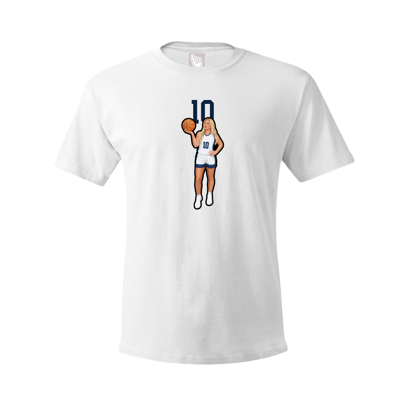 Youth Tee — Number Top in White