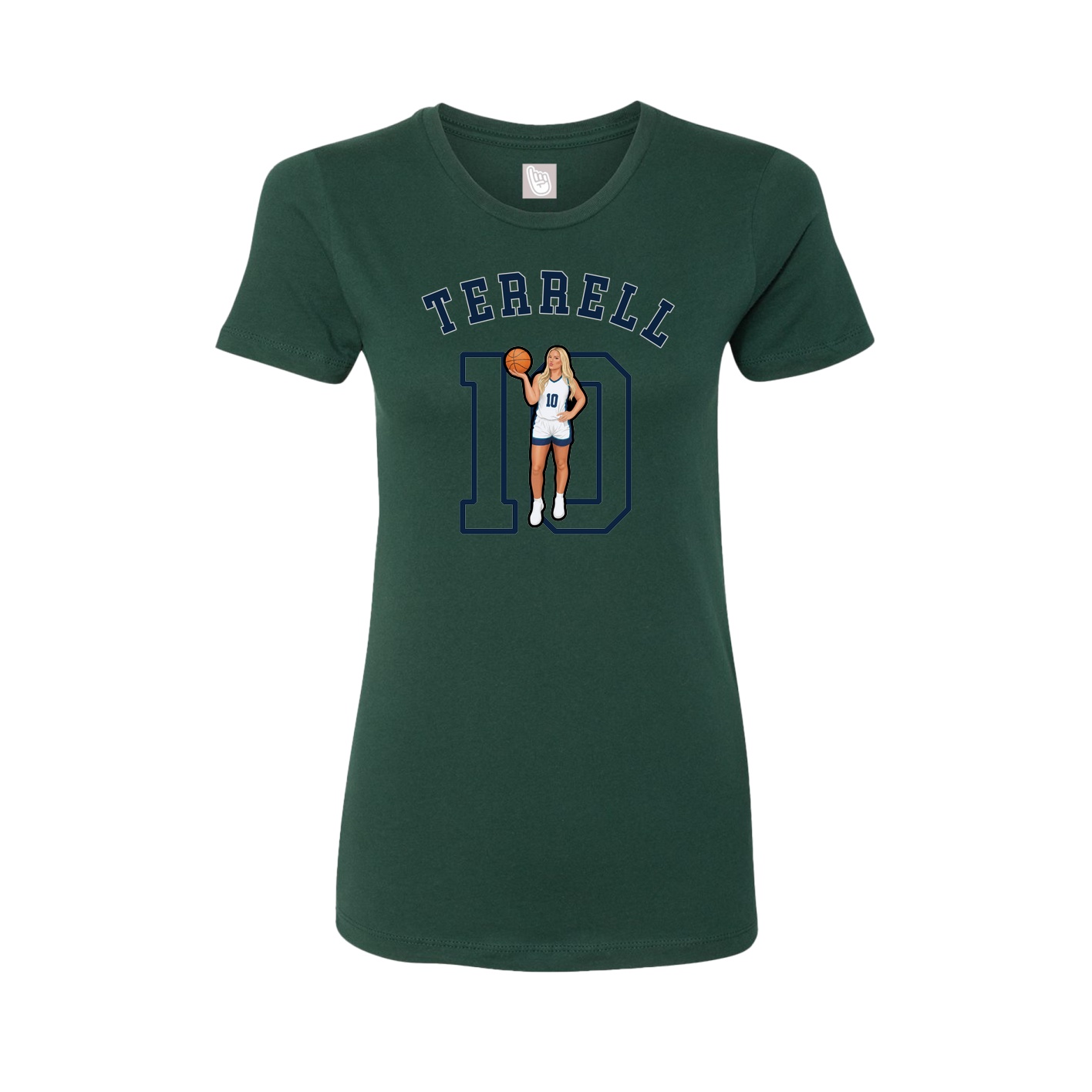 Fitted Women's Tee — Shirsey Arch in Green