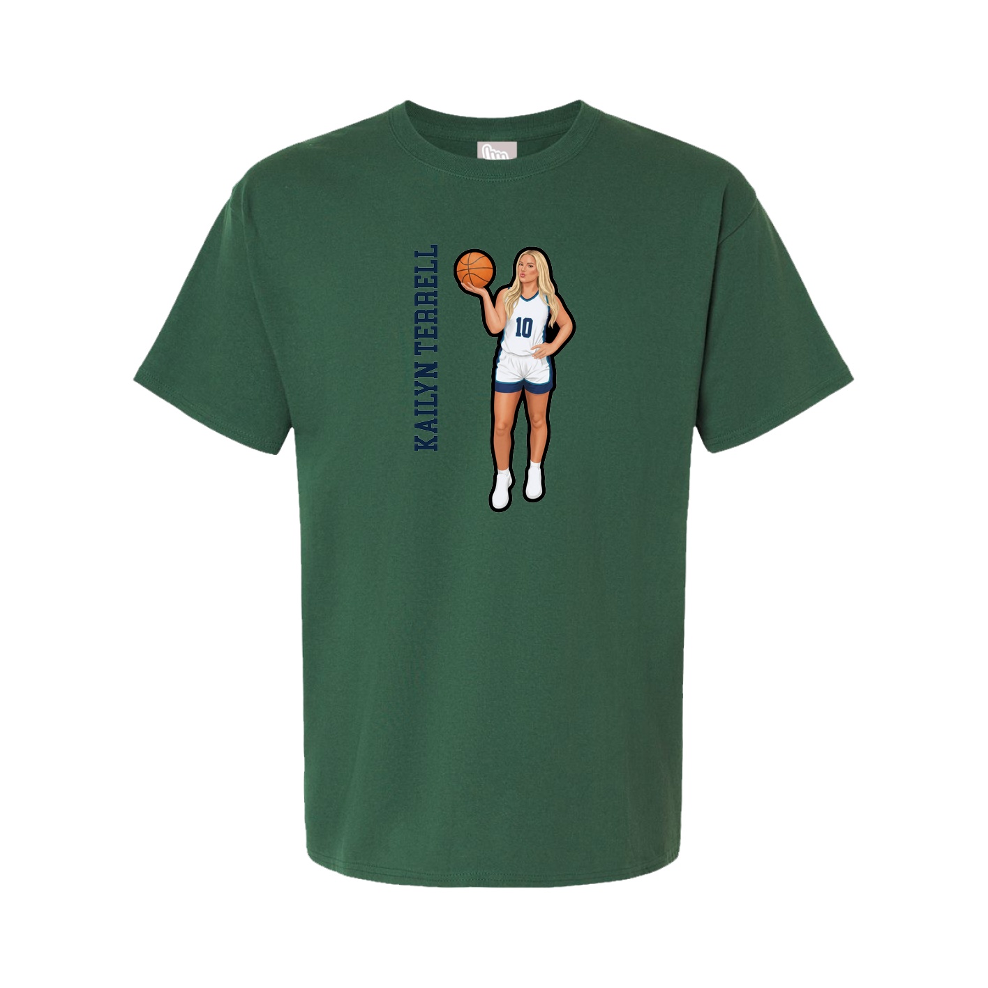 Tee — Name Vertical in Green