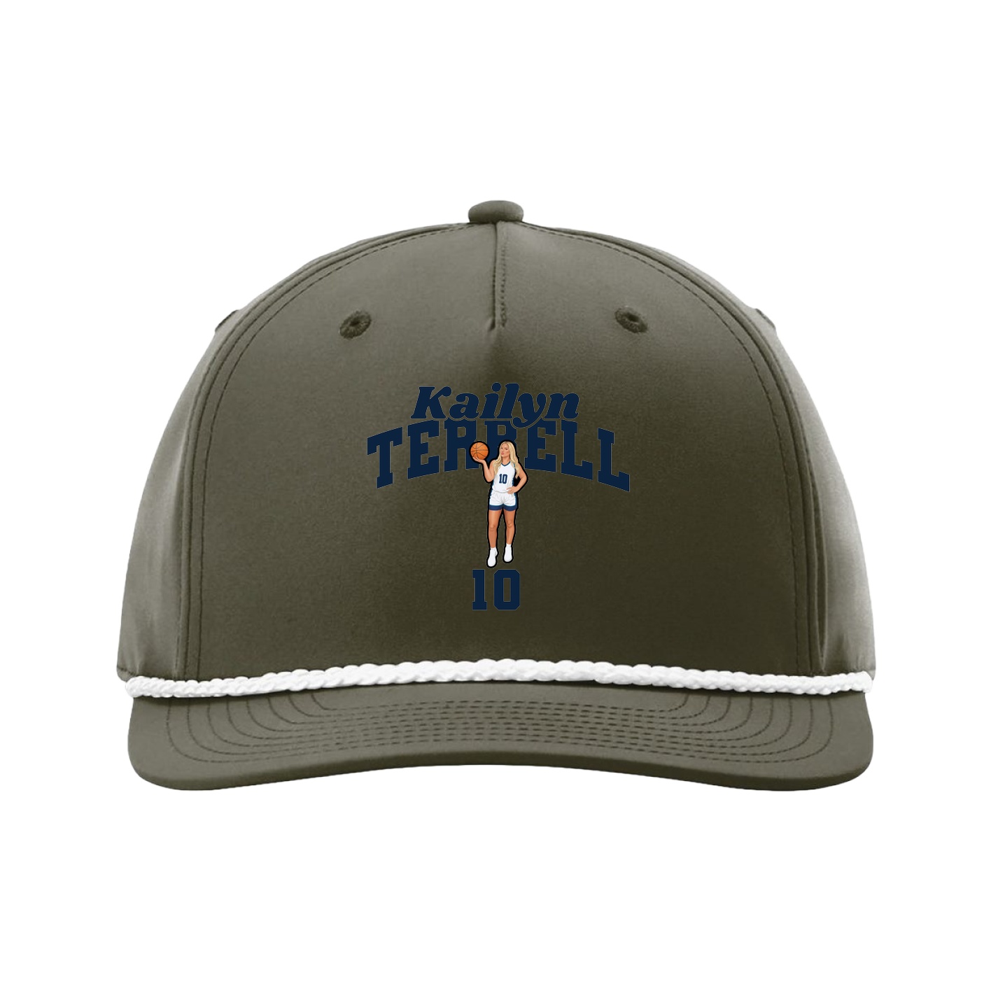 Five-Panel Classic Rope Cap — Signature Arch in Green