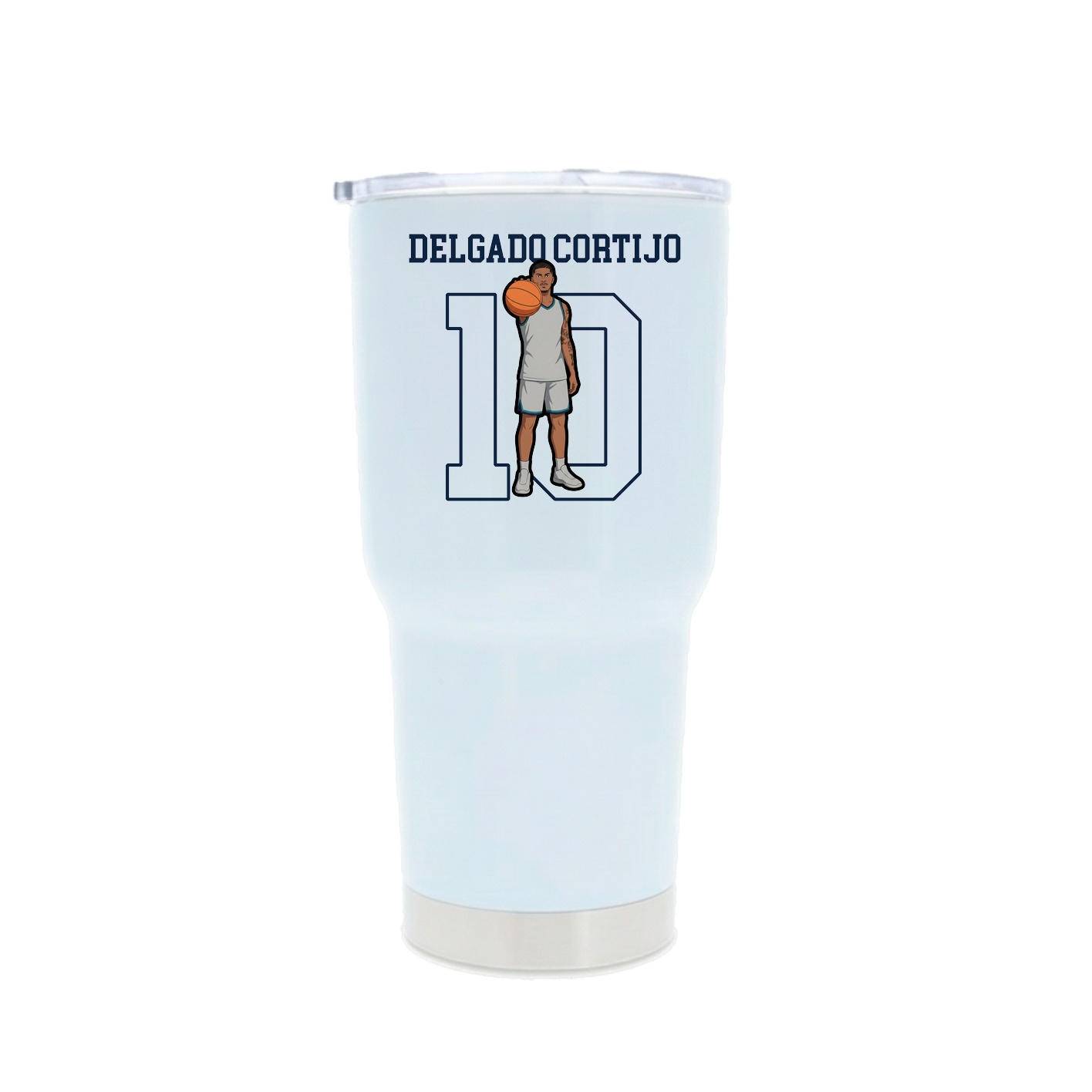 30oz Stainless Steel Tumbler — Shirsey in White