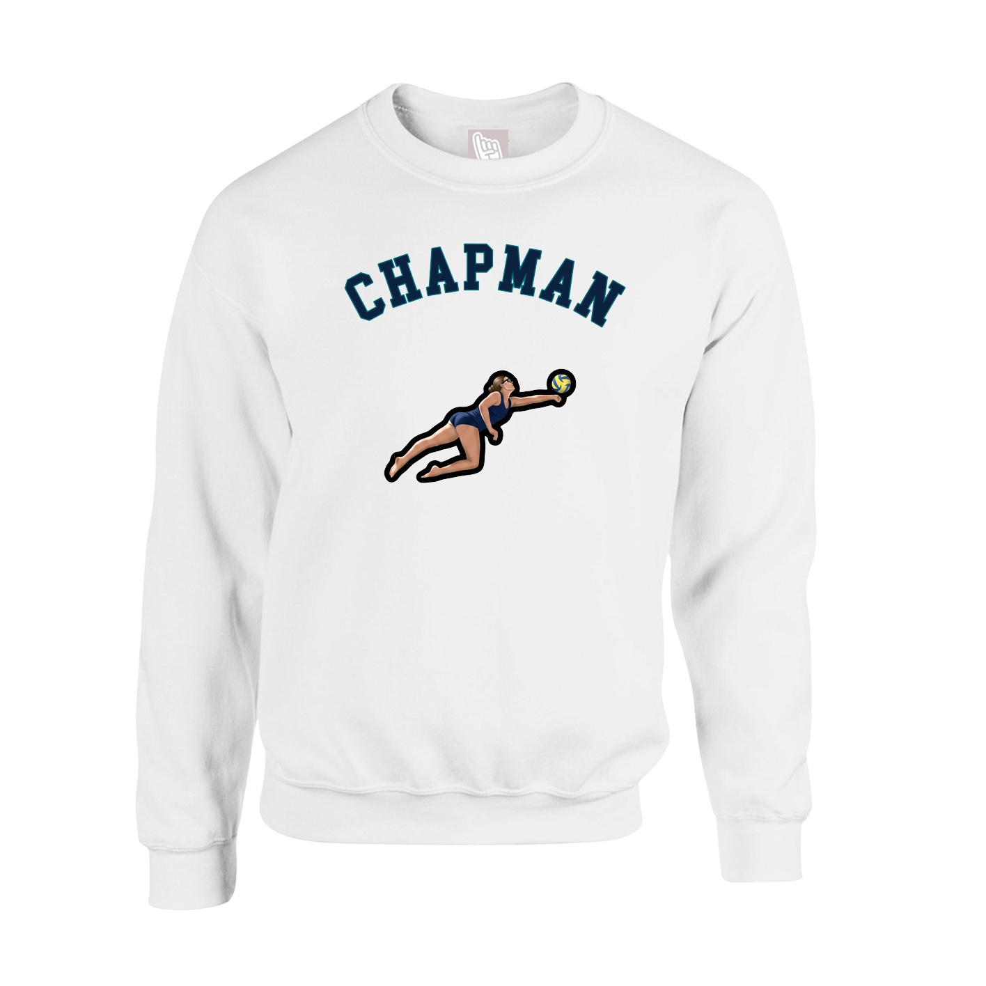 Fleece Crew — Shirsey Arch in White