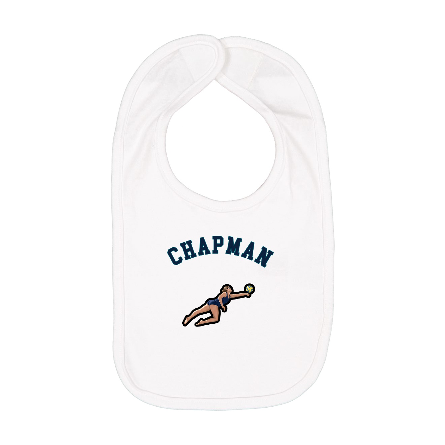Infant Bib — Shirsey Arch in White