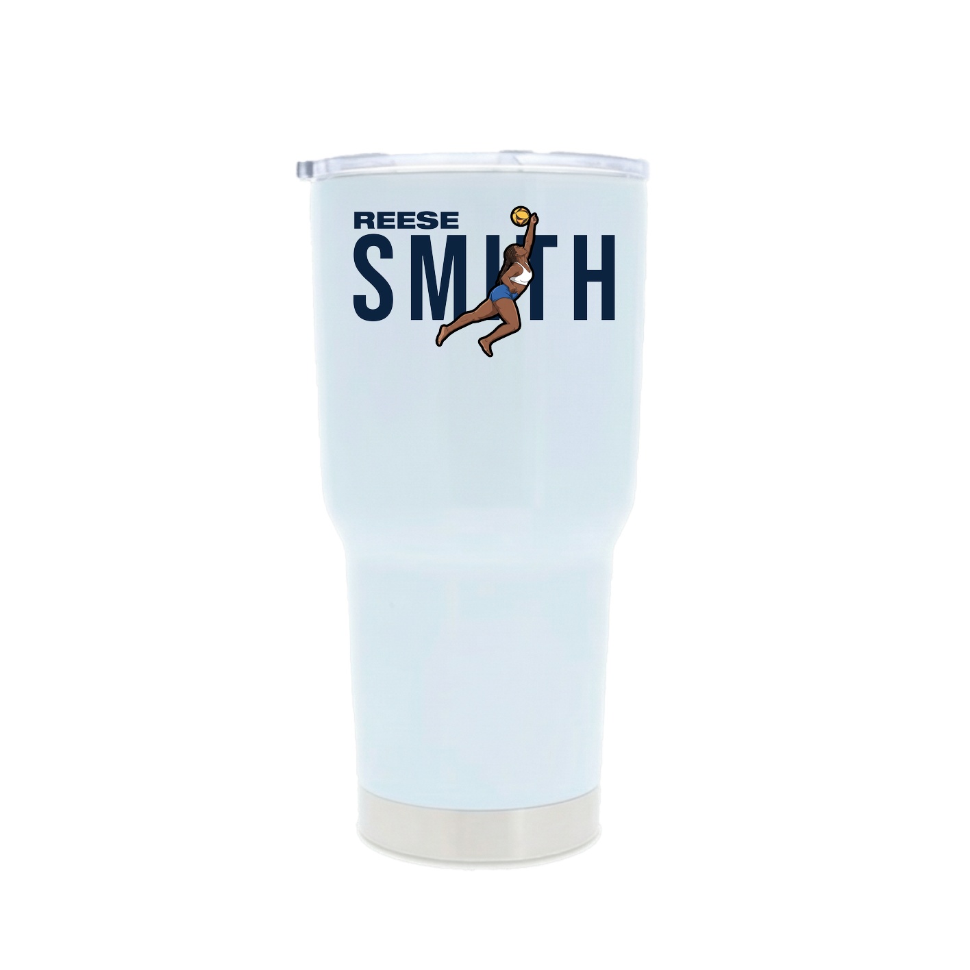 30oz Stainless Steel Tumbler — Player Name in White