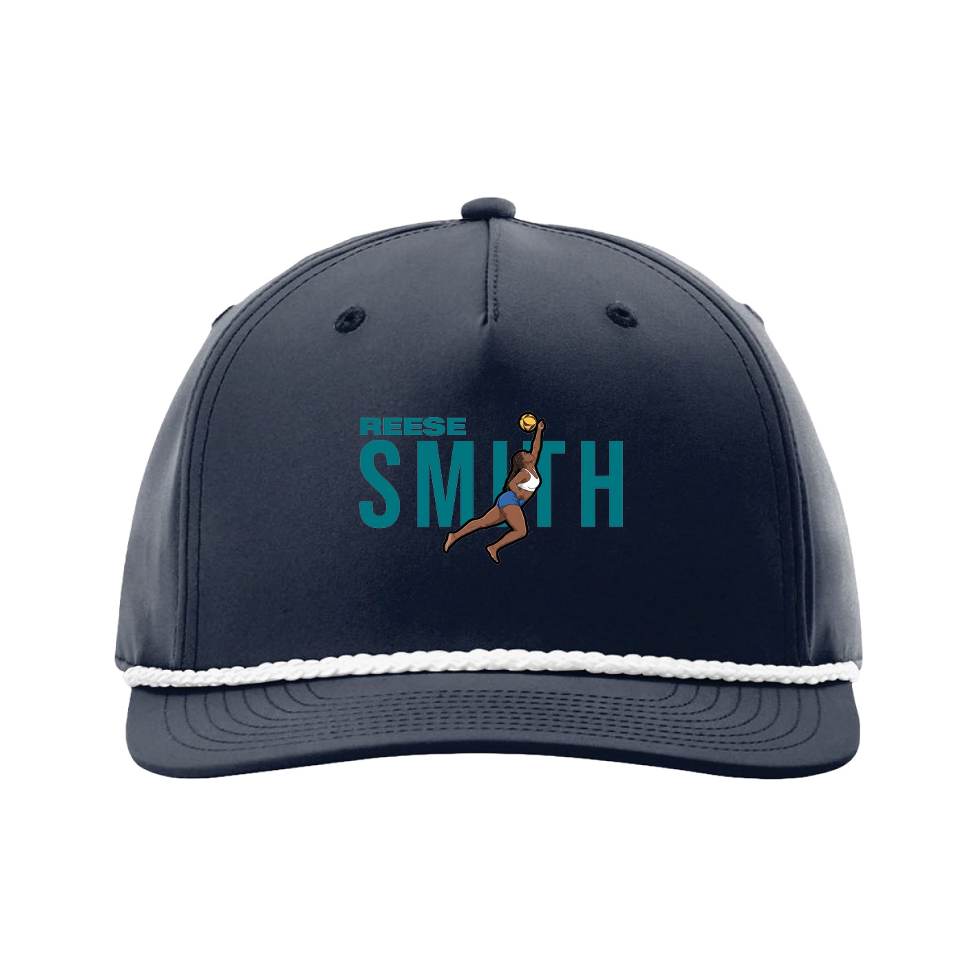 Five-Panel Classic Rope Cap — Player Name in Navy
