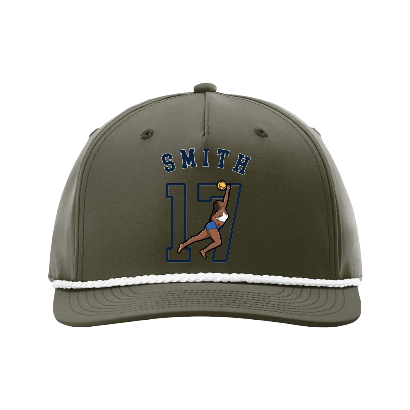 Five-Panel Classic Rope Cap — Shirsey Arch in Green