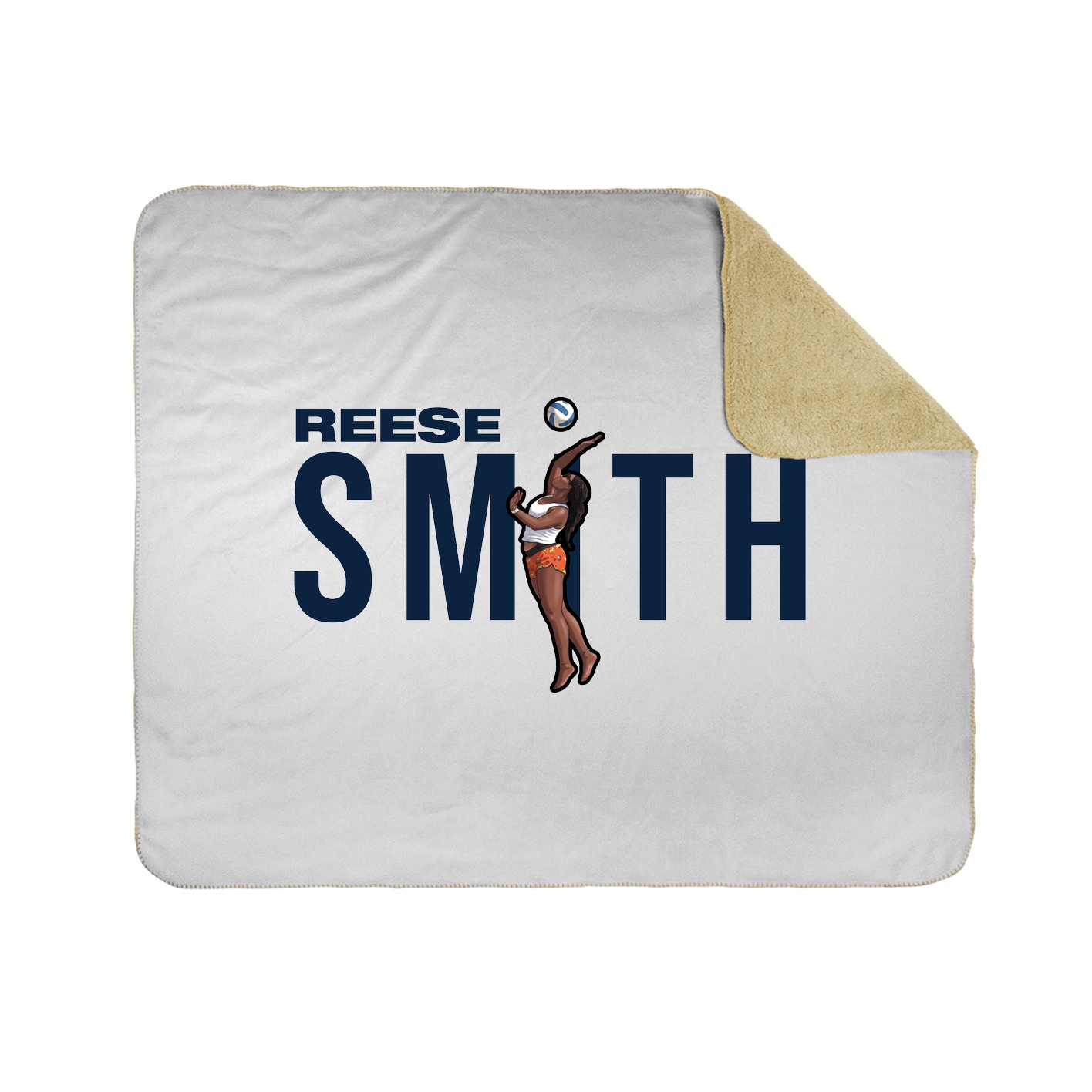 Throw Blanket — Player Name in White