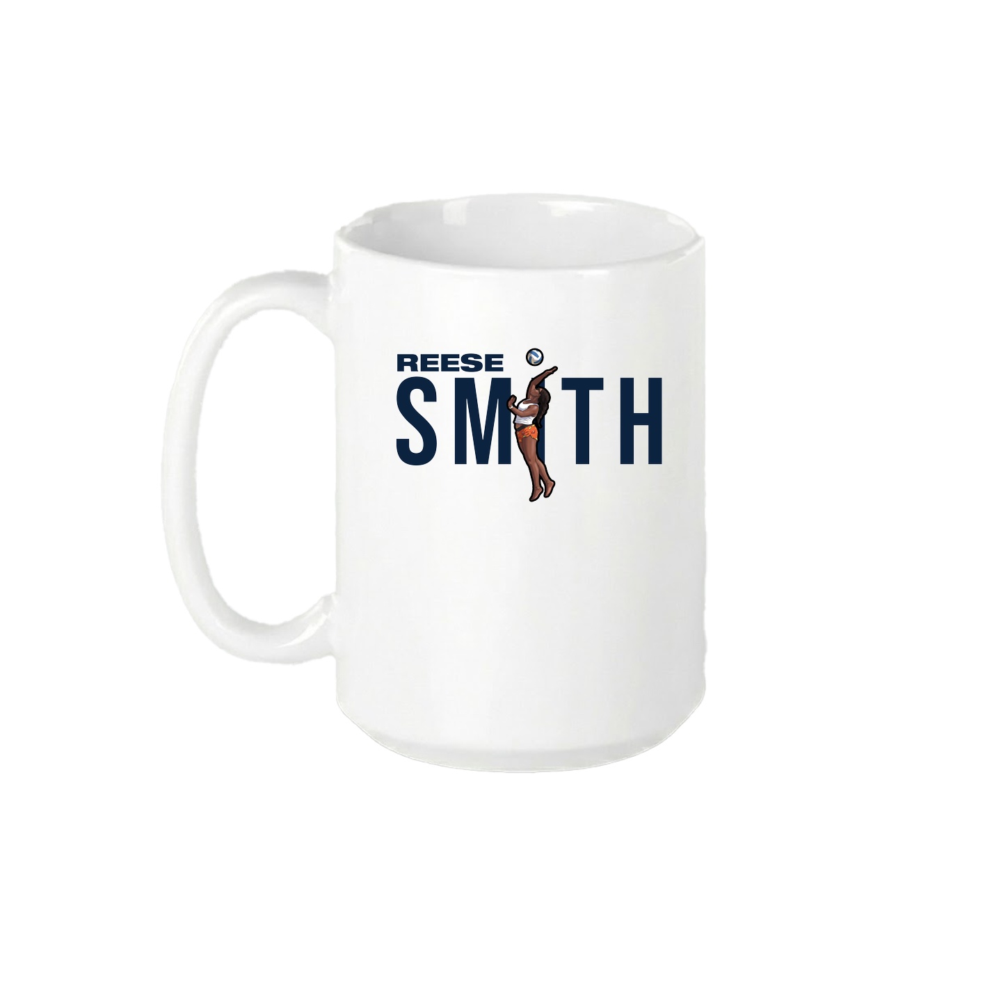 15oz Coffee Mug — Player Name in White