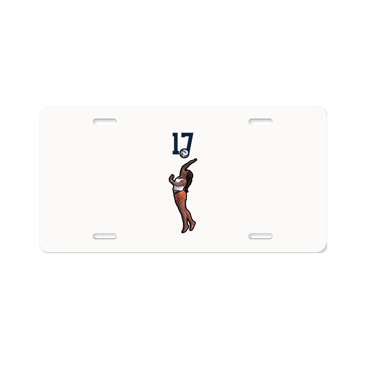 License Plate — Number Top in Classic