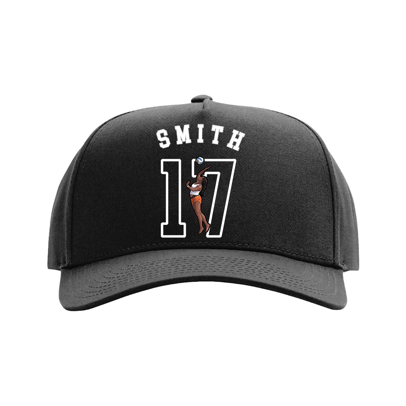 Full Fabric Five-Panel Champ Cap — Shirsey Arch in Black
