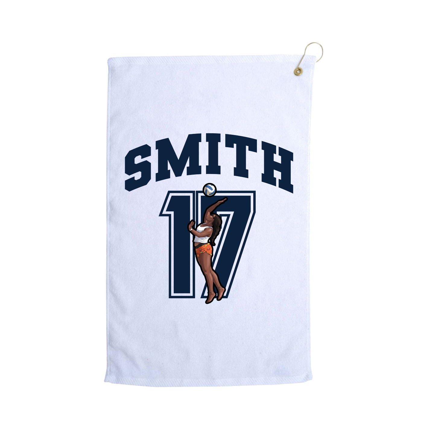 Golf Towel — Number in White