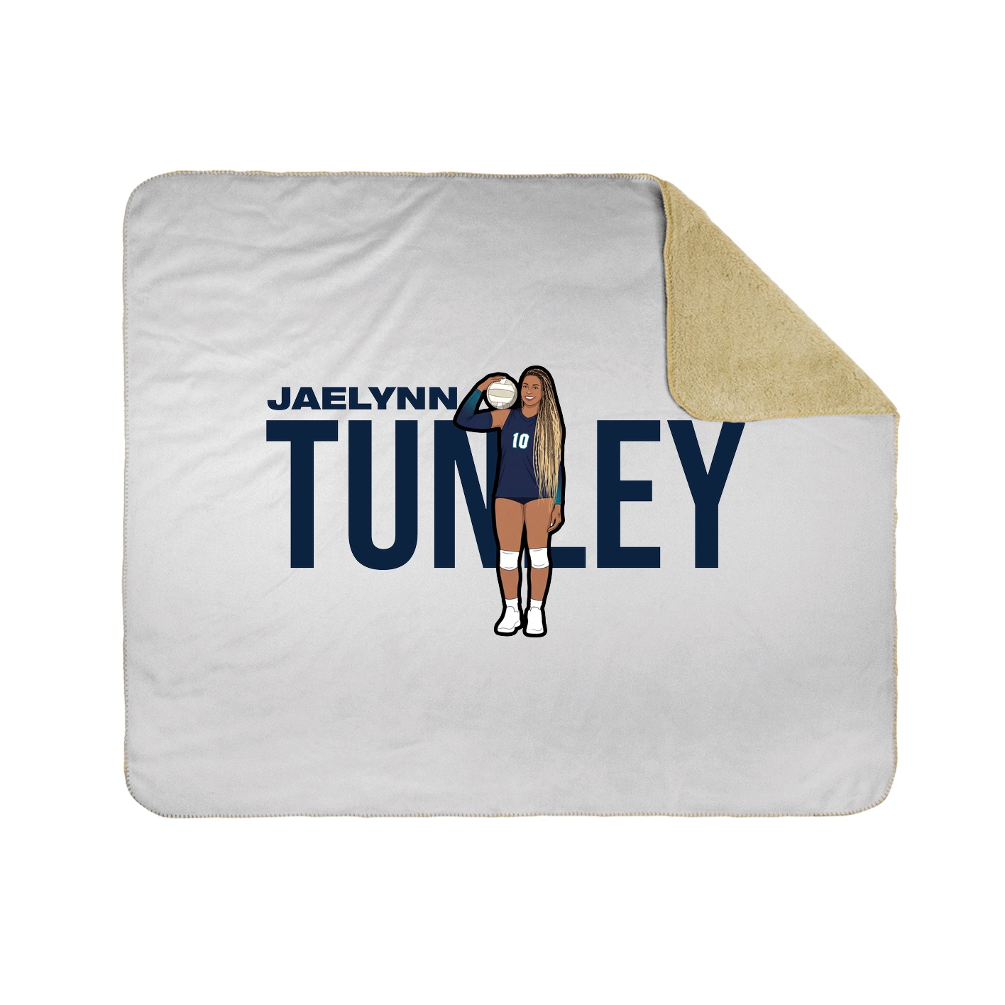 Throw Blanket — Player Name in White