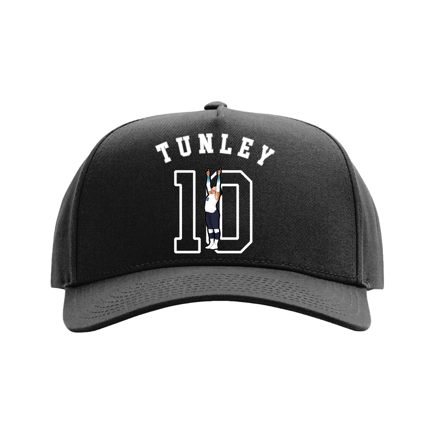 Full Fabric Five-Panel Champ Cap — Shirsey Arch in Black