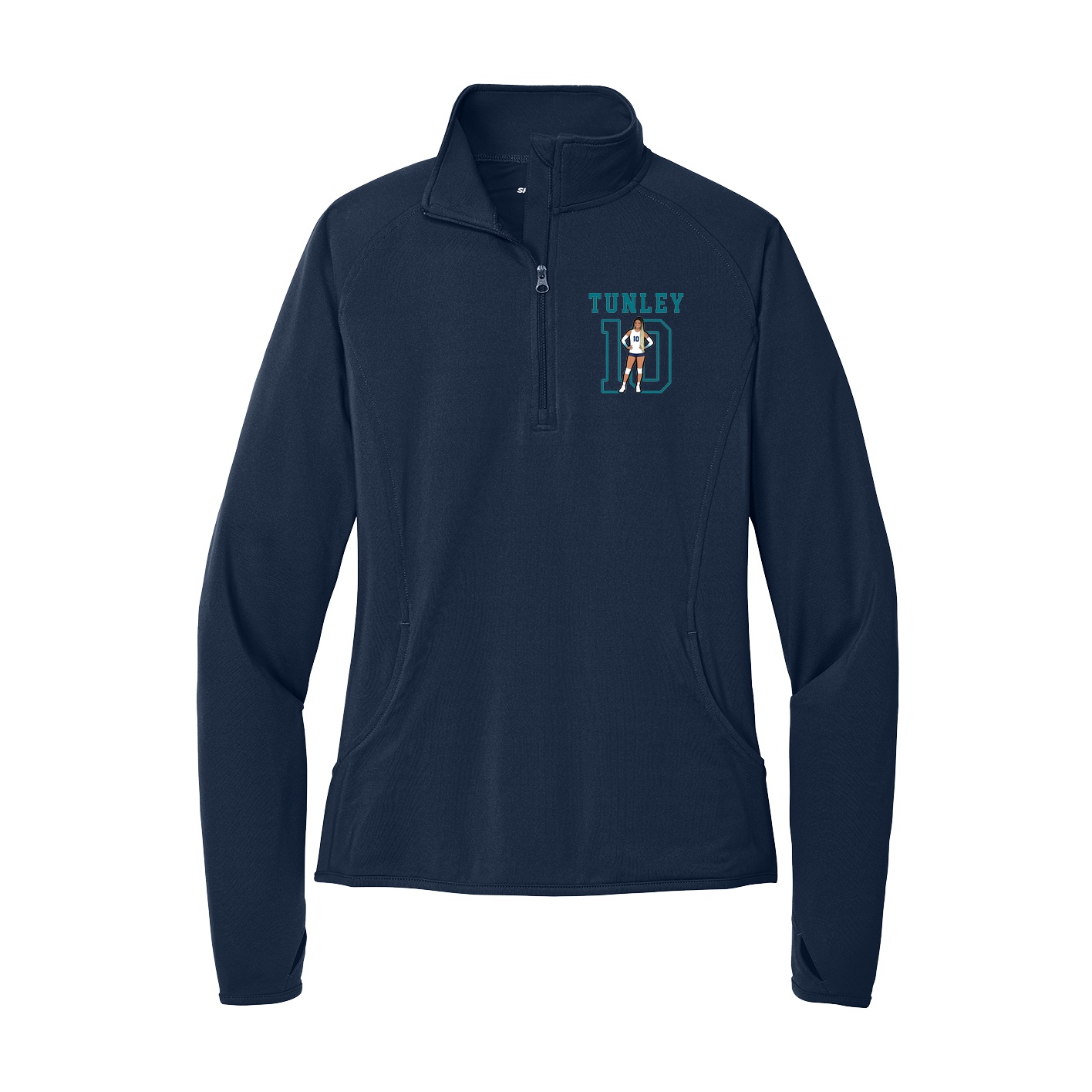 Women's Q-Zip Pullover — Shirsey in Navy