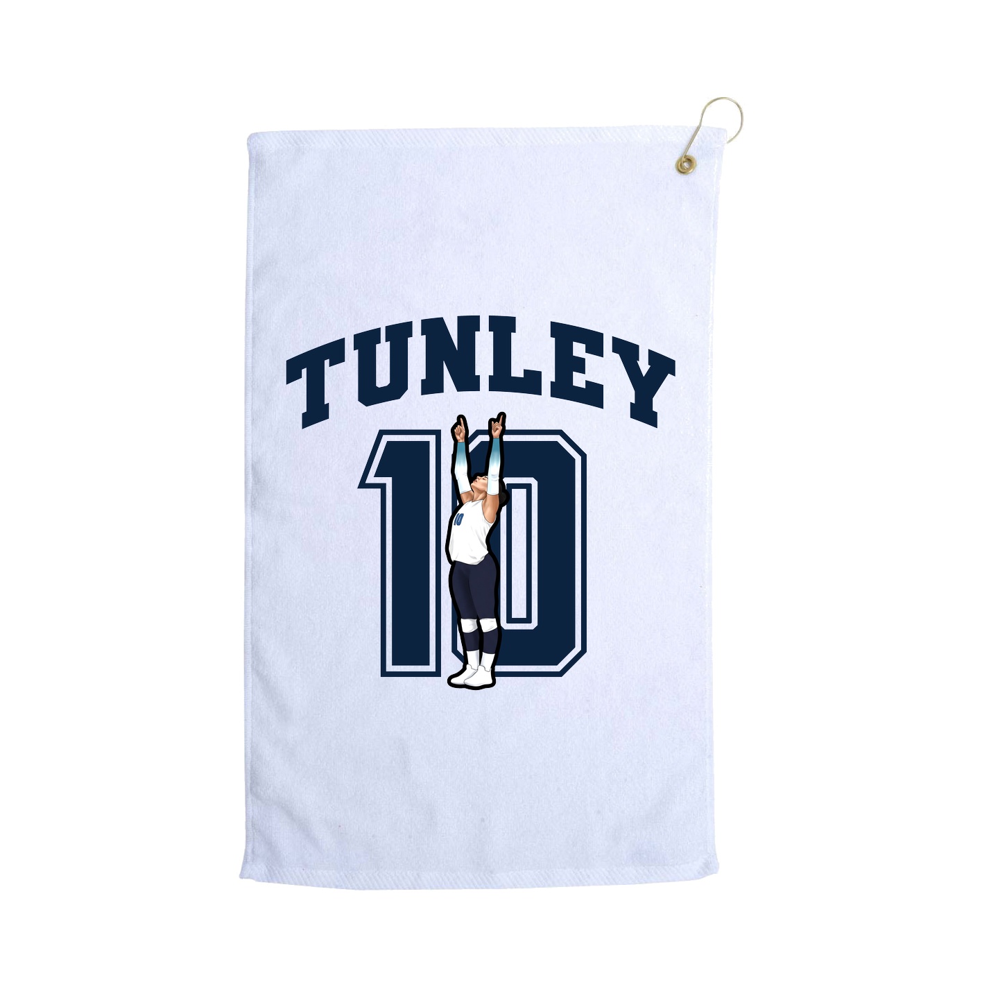 Golf Towel — Number in White