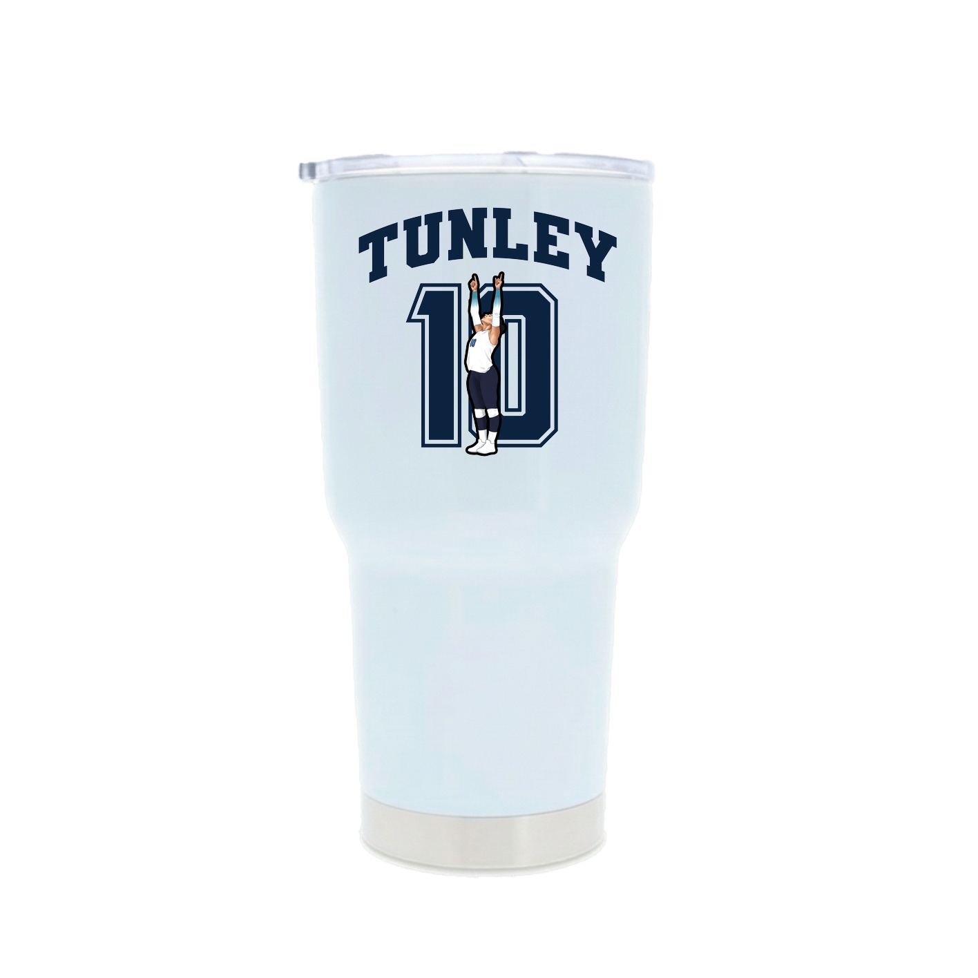 30oz Stainless Steel Tumbler — Number in White