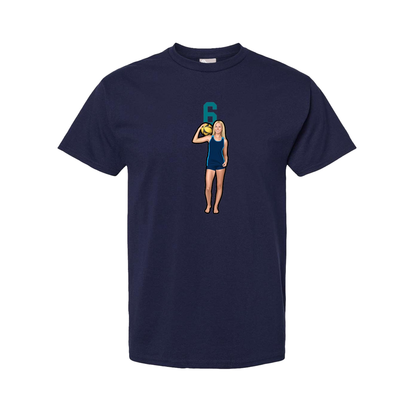 Youth Tee — Number Top in Navy