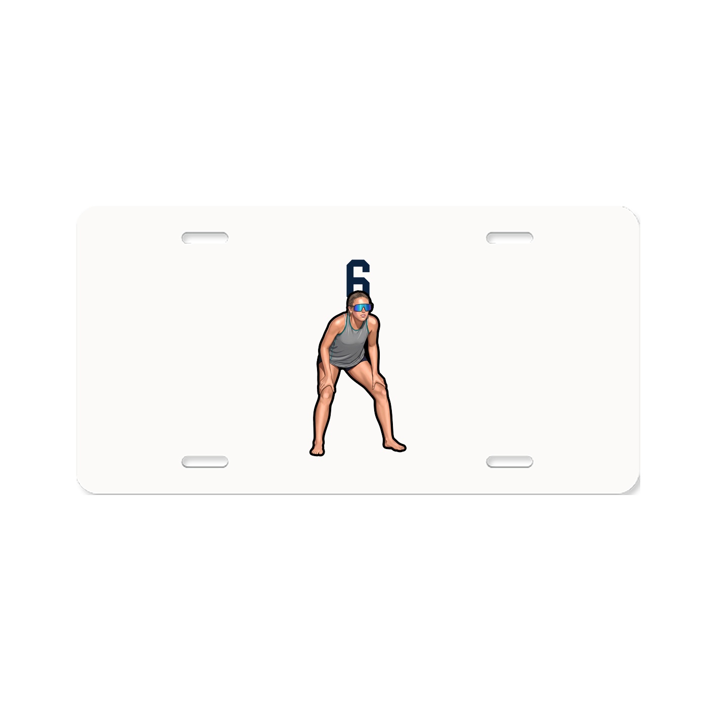 License Plate — Number Top in Classic