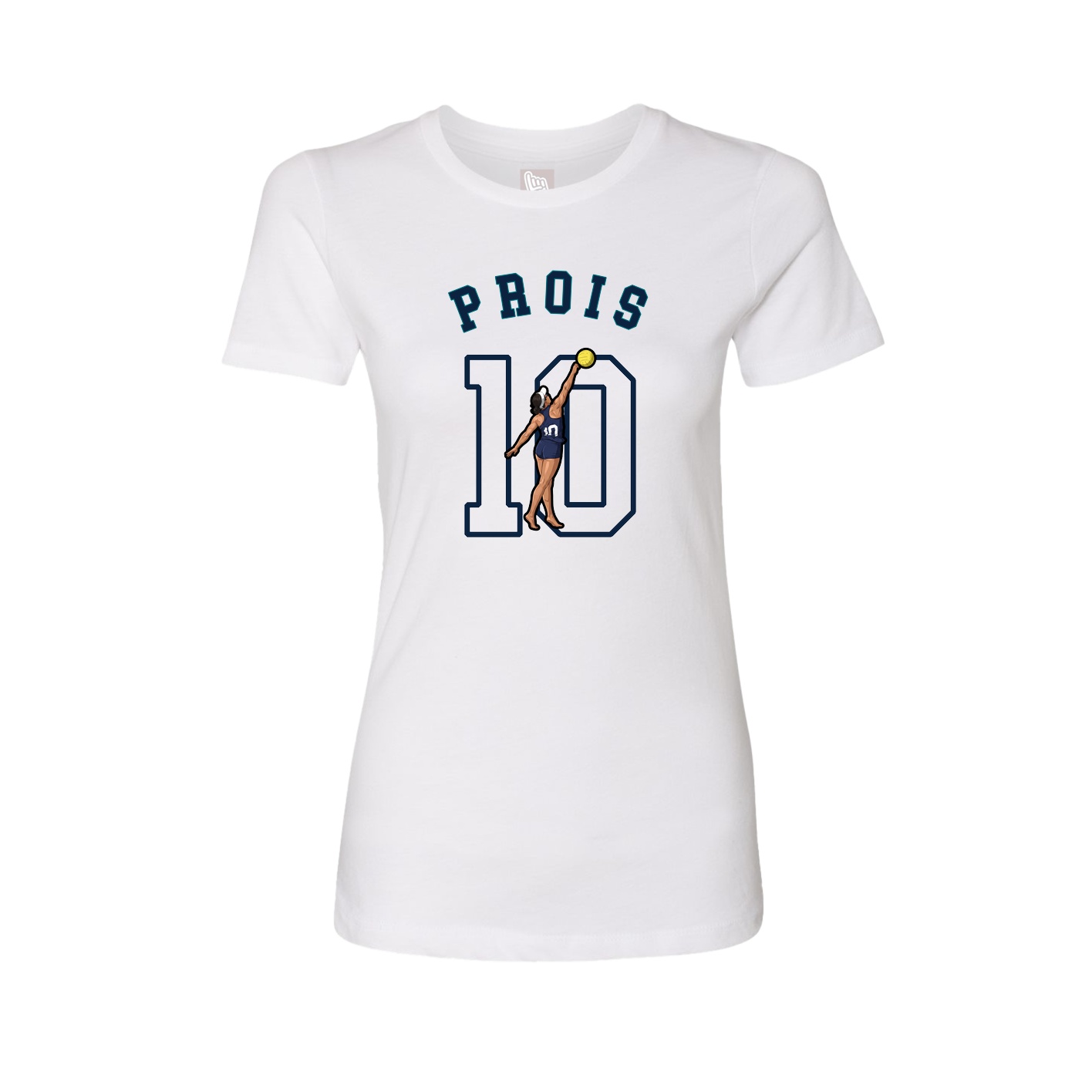 Fitted Women's Tee — Shirsey Arch in White